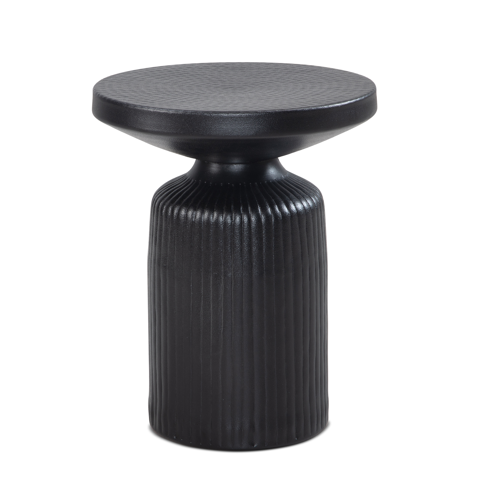 Beistelltisch Tolga Aluminium Schwarz Ø 40 × H 50 cm