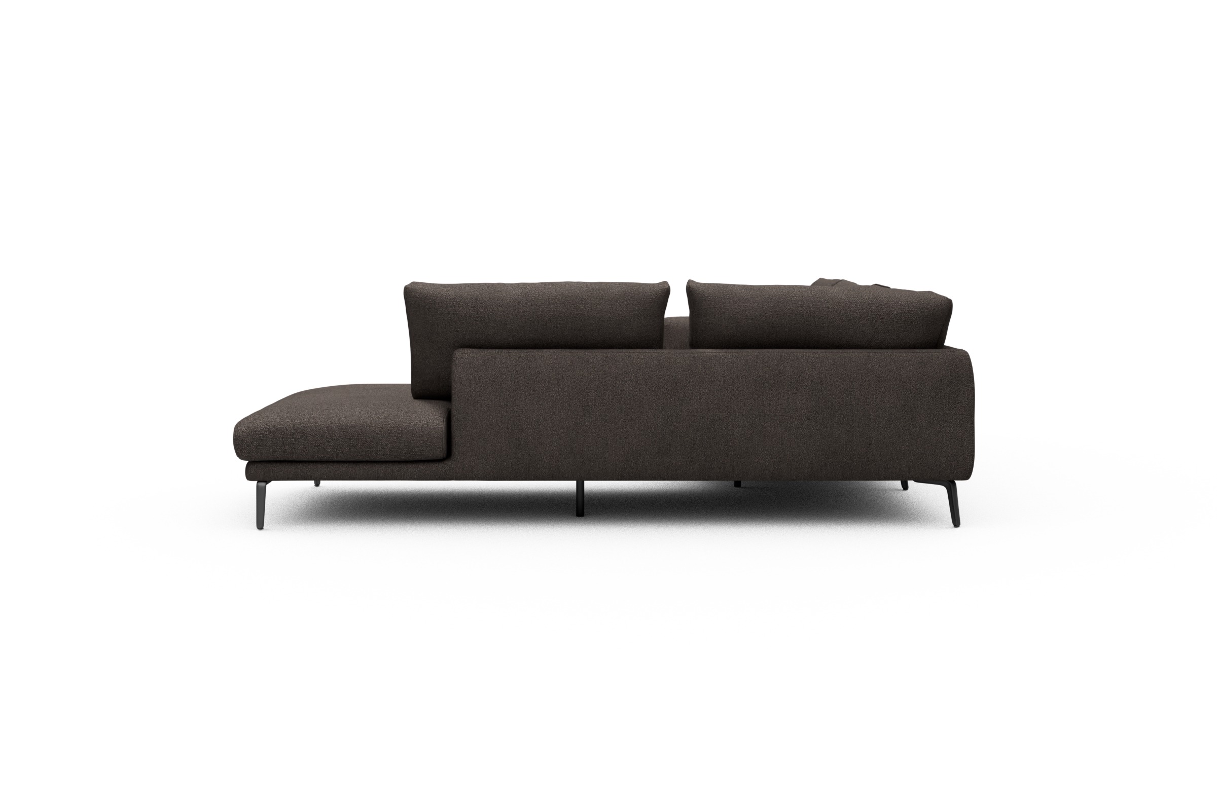 Ecksofa Karl Relax-Ecke rechts mit 2,5-Sitzer Boucle-Taupe