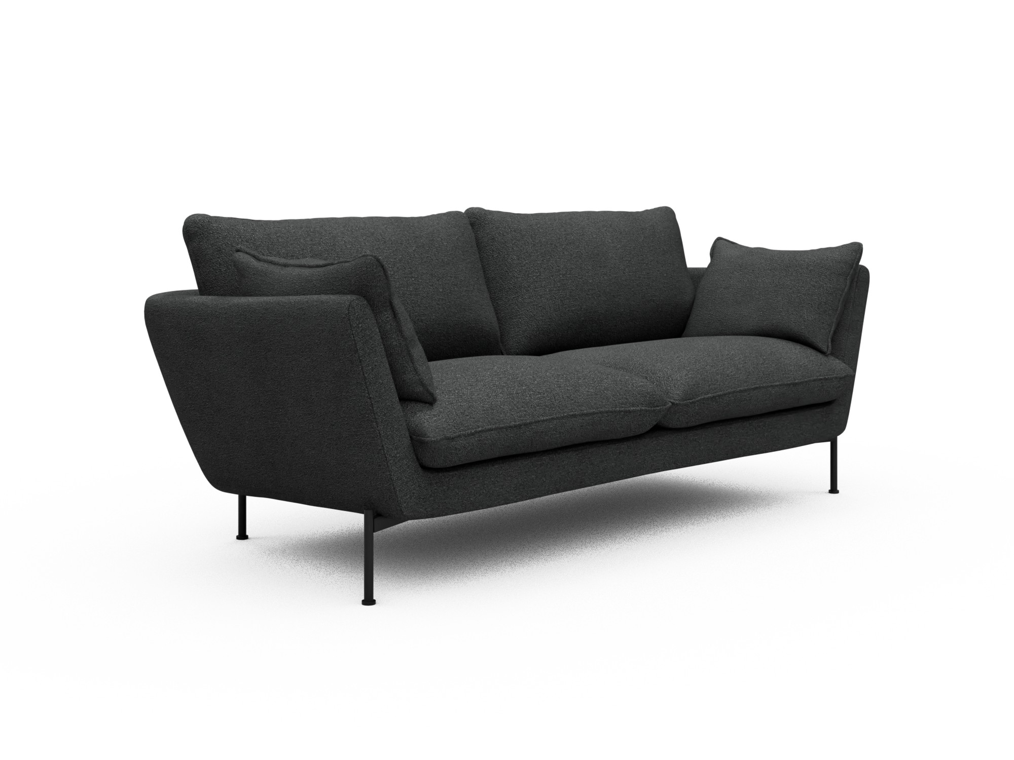 Skandi Home Sofa Anton 2-Sitzer Boucle-Charcoal moebelfaktor