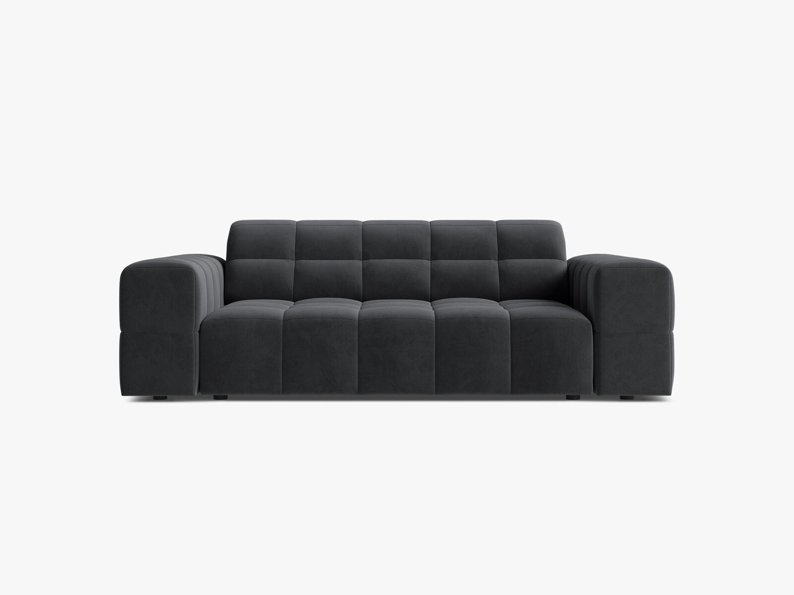 Micadoni Jennifer Sofa 2-Sitzer Samt Bluvel Grau