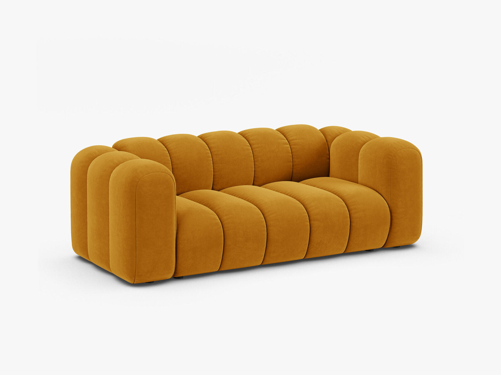 Micadoni Sofa Lupine 2-Sitzer Samt Salvador Gelb