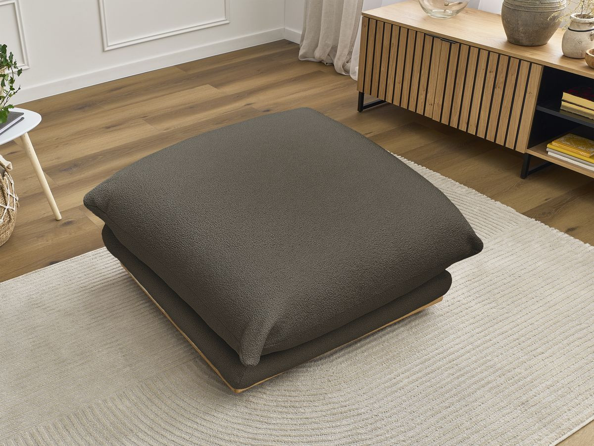 Bobochic Ernest Pouf Bouclé-Stoff Braun