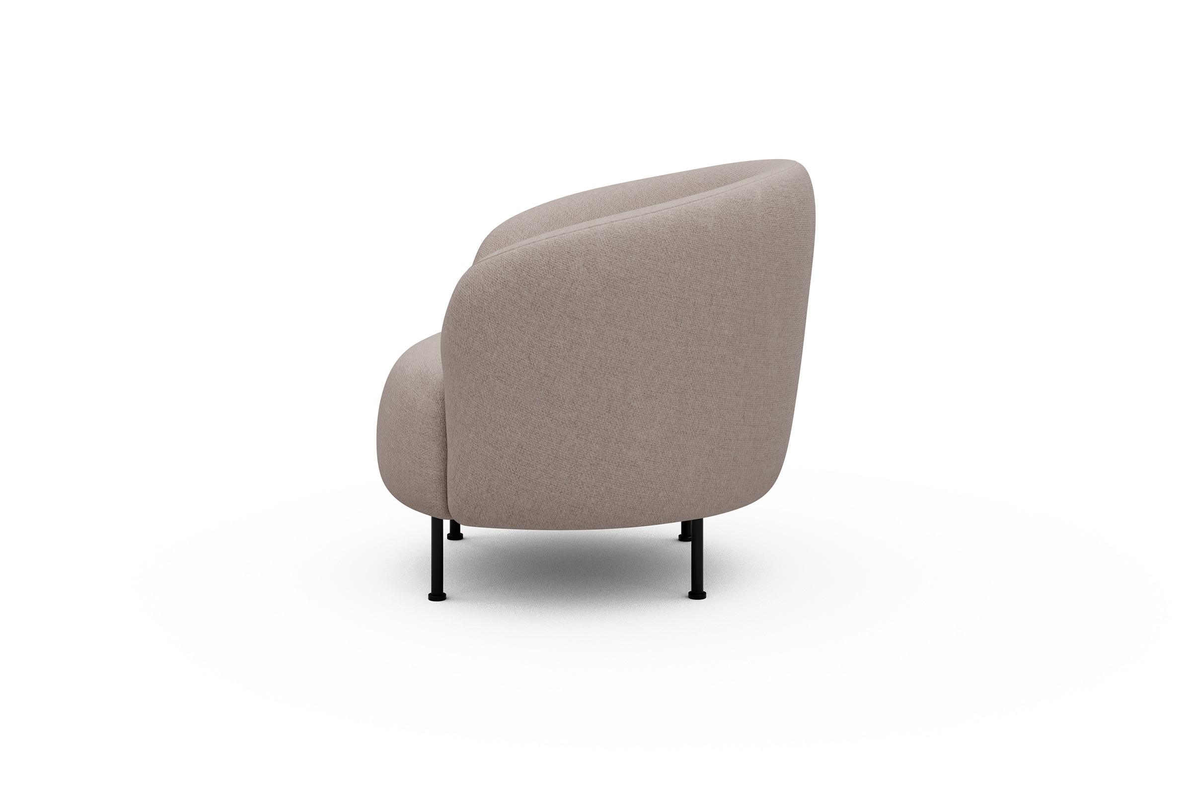 Sessel Ronda Metallbeine Schwarz Weda-Sand