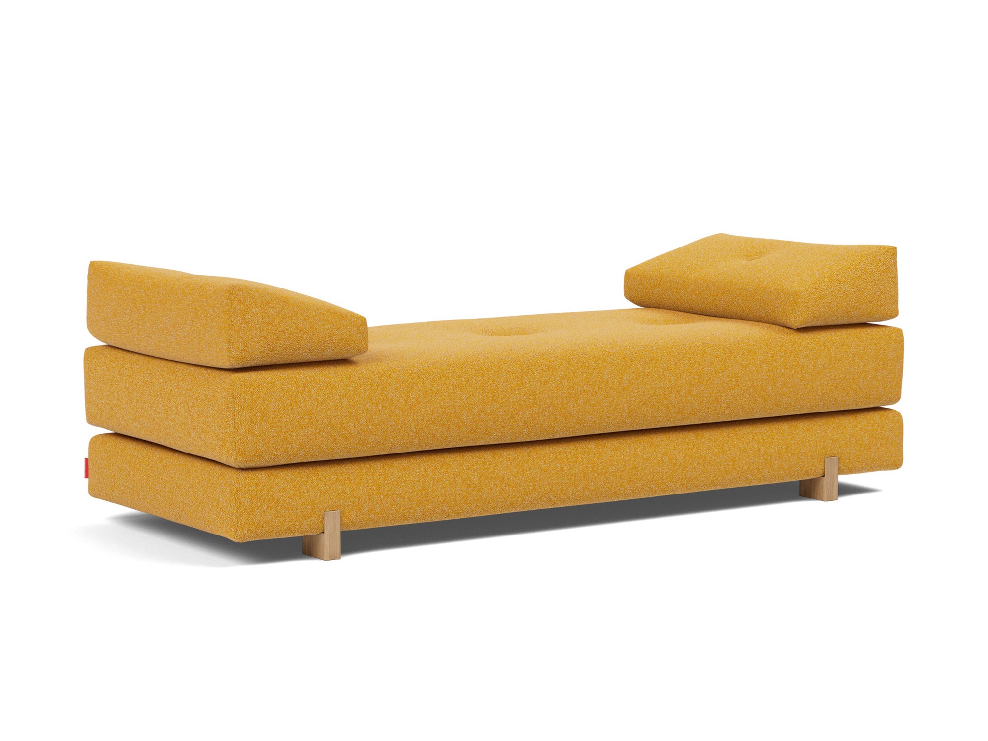 Tagesbett Sigmund Boucle Skandi 536-Ochre Beine Drip Eiche