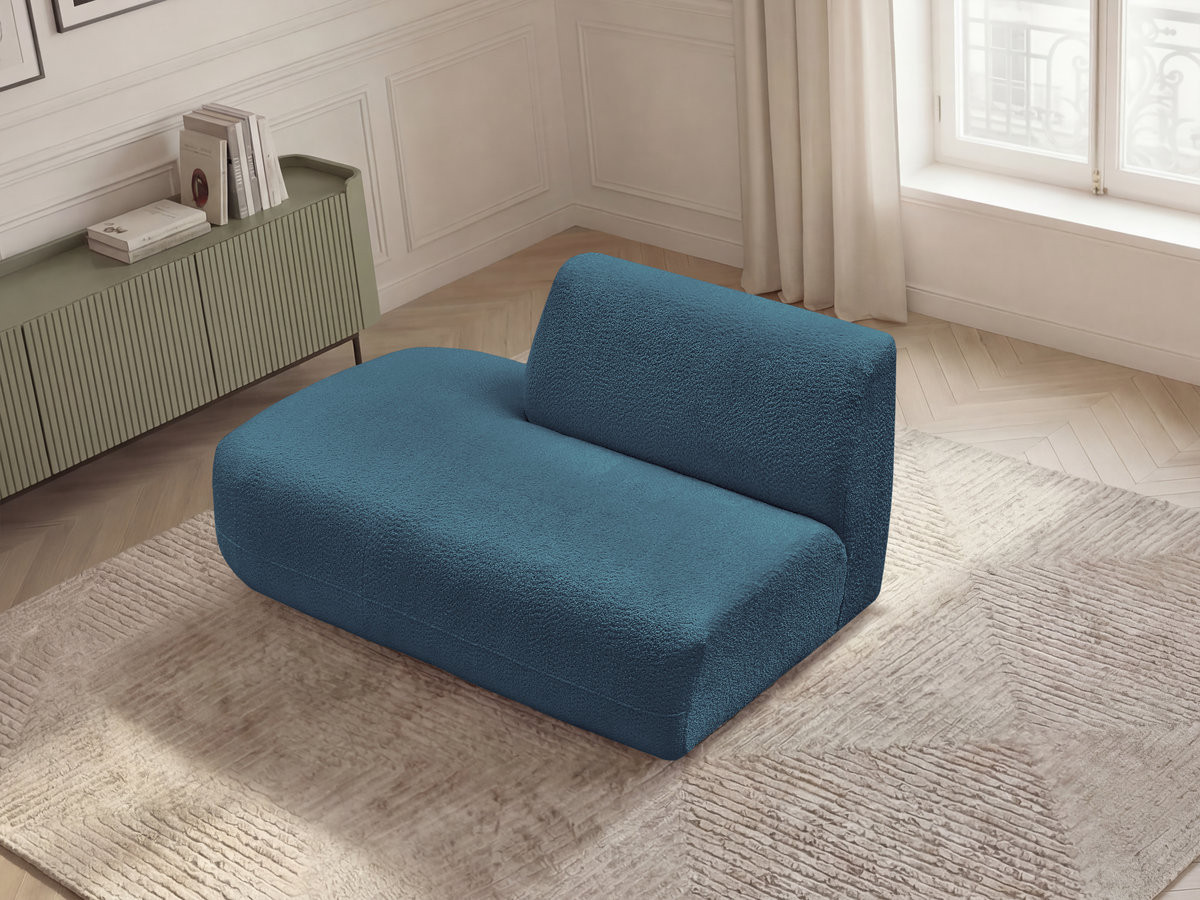 Bobochic Anda Sofamodul 2-Sitzer Chenille Hellblau Ecke links