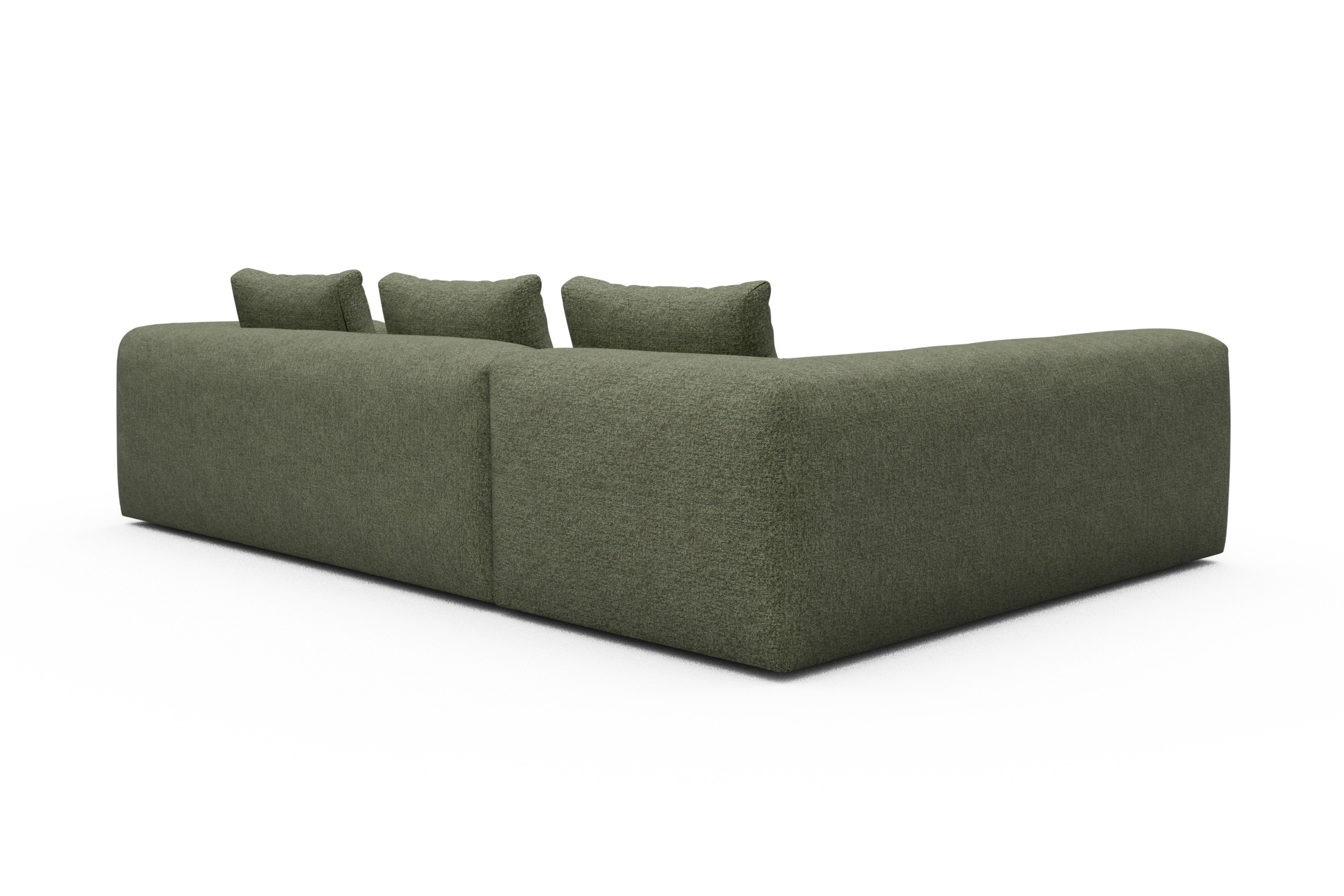 Ecksofa Fred 2x 2,5-Sitzer links offen Carreno-Vivid-Green