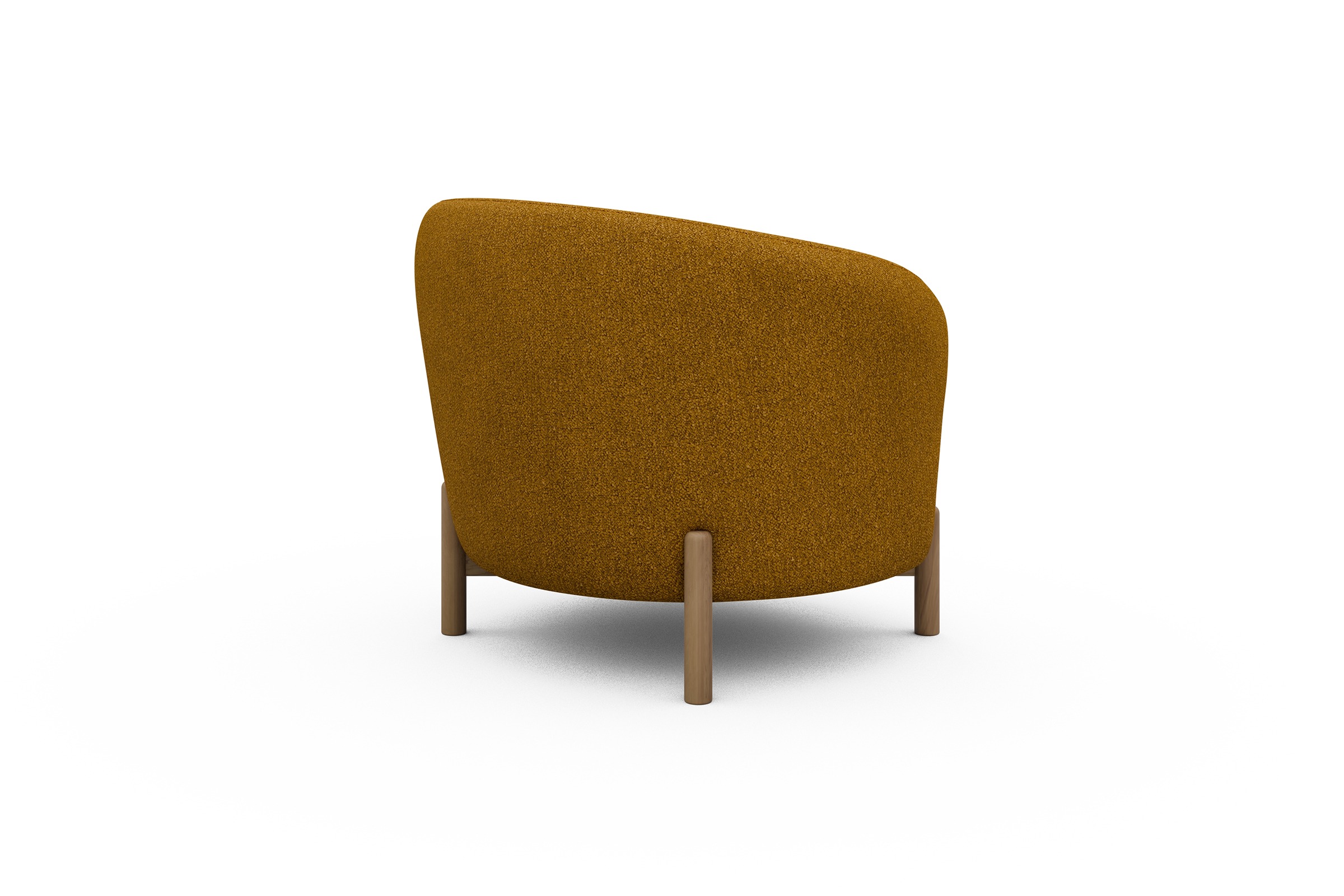 Sessel Ronda Holzbeine Eiche Natur Boucle-Ochre