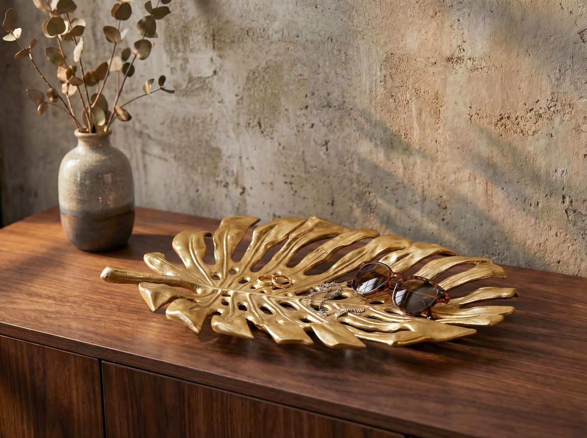 Dekoschale Skarsvag Aluminium Gold 36 × 29 × 4 cm