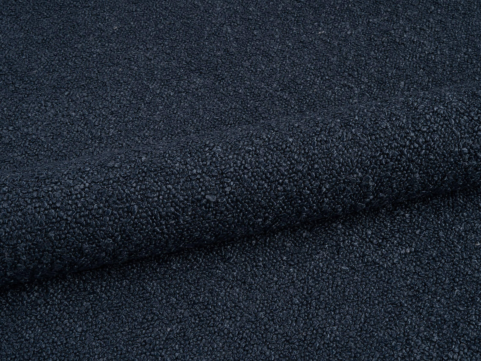 Micadoni Polsterbett mit Kopfteil Linea Boucle Baloo Dunkelblau 140x200