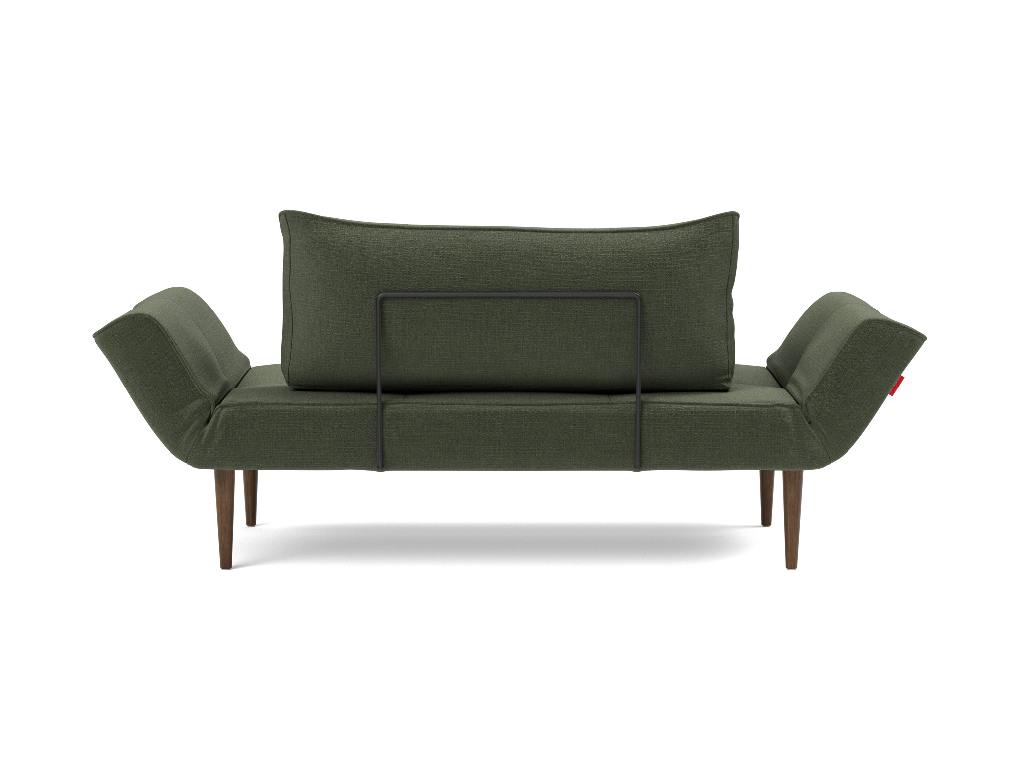 Tagesbett Zeal Chenille Esina 413-Olive-Green Beine Styletto Eiche dunkel