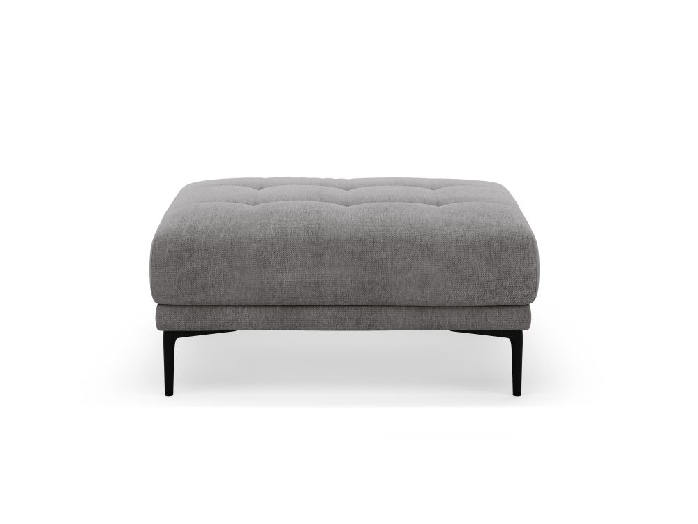 Cosmopolitan Design Pouf Lazio große Version Strukturierter Stoff Sorella Grau