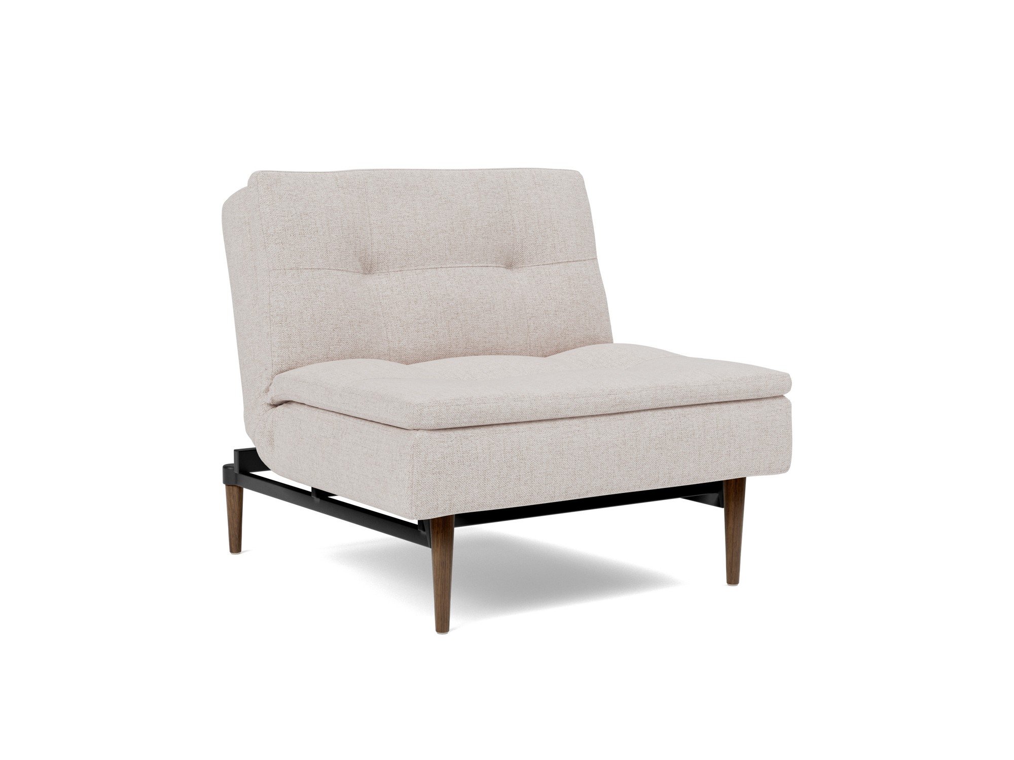 Sessel Dublexo Strukturierter Stoff Weda 300-Weda-Sand Beine Styletto Eiche dunkel