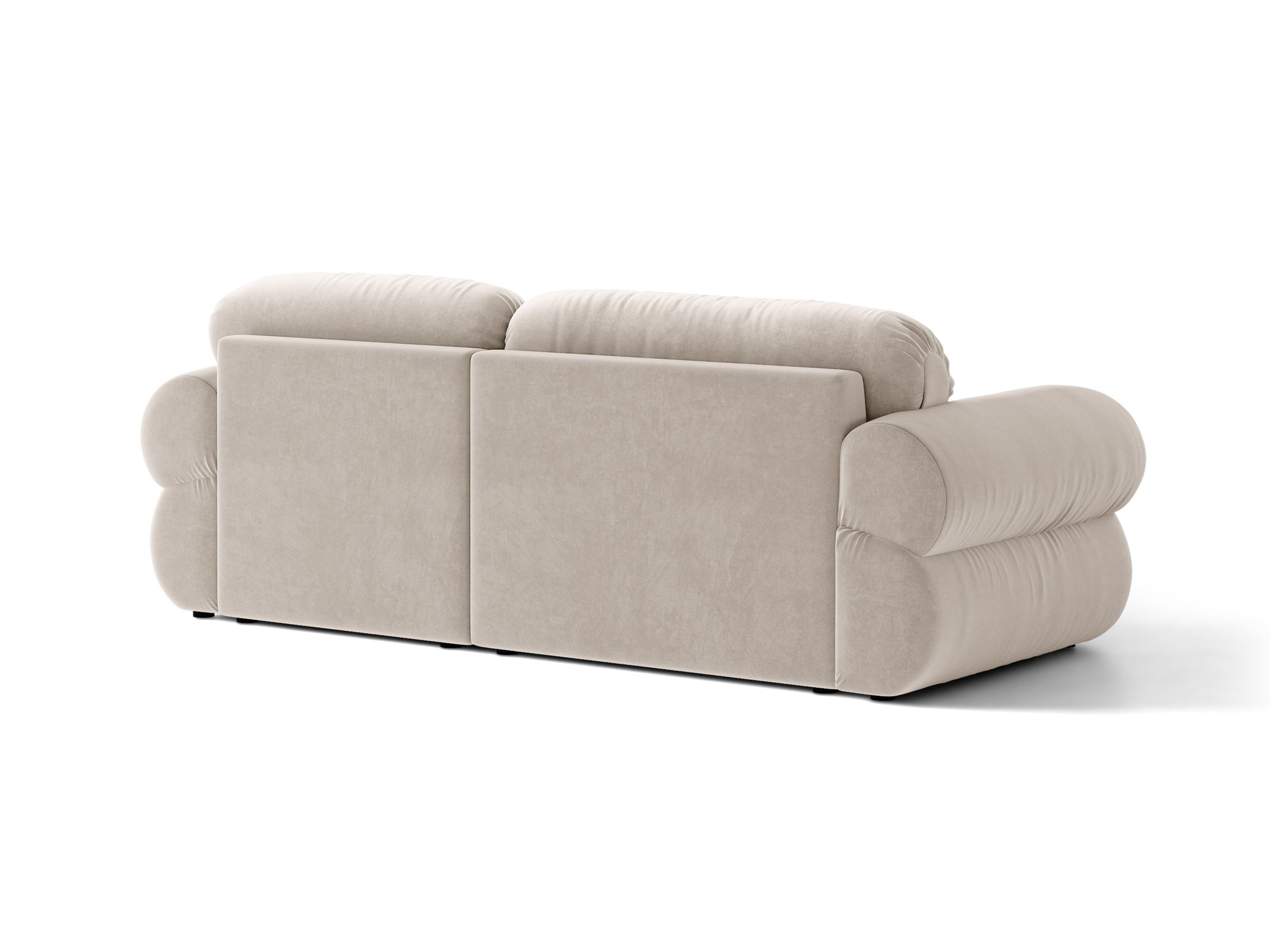 Micadoni Ophelia Ecksofa 4-Sitzer Links Samt Salvador Beige