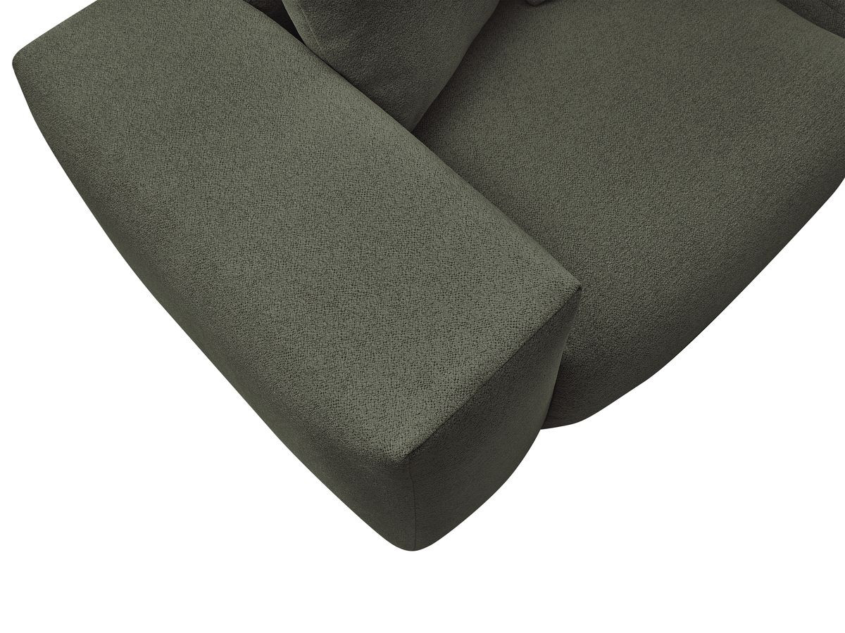 Bobochic Voltaire Sofa 5-Sitzer mit Pouf Melange-Stoff Grün