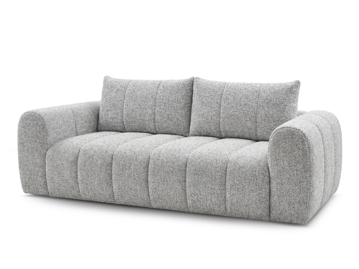 Bobochic Nesty Sofa 3-Sitzer Melange-Stoff Hellgrau
