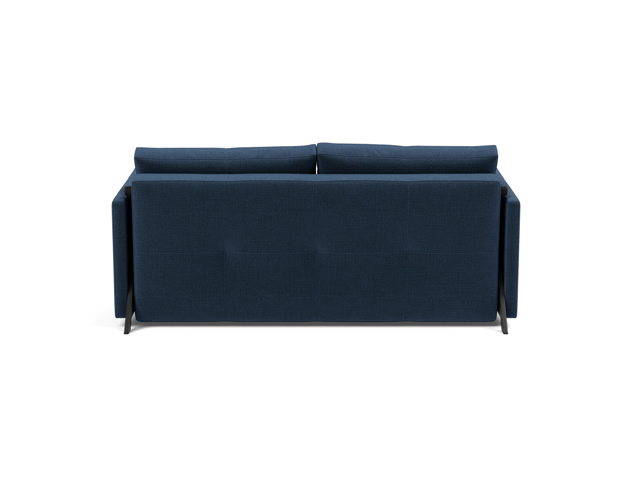 Schlafsofa Cubed mit Armlehnen 160 Chenille Esina 414-Indigo-Blue