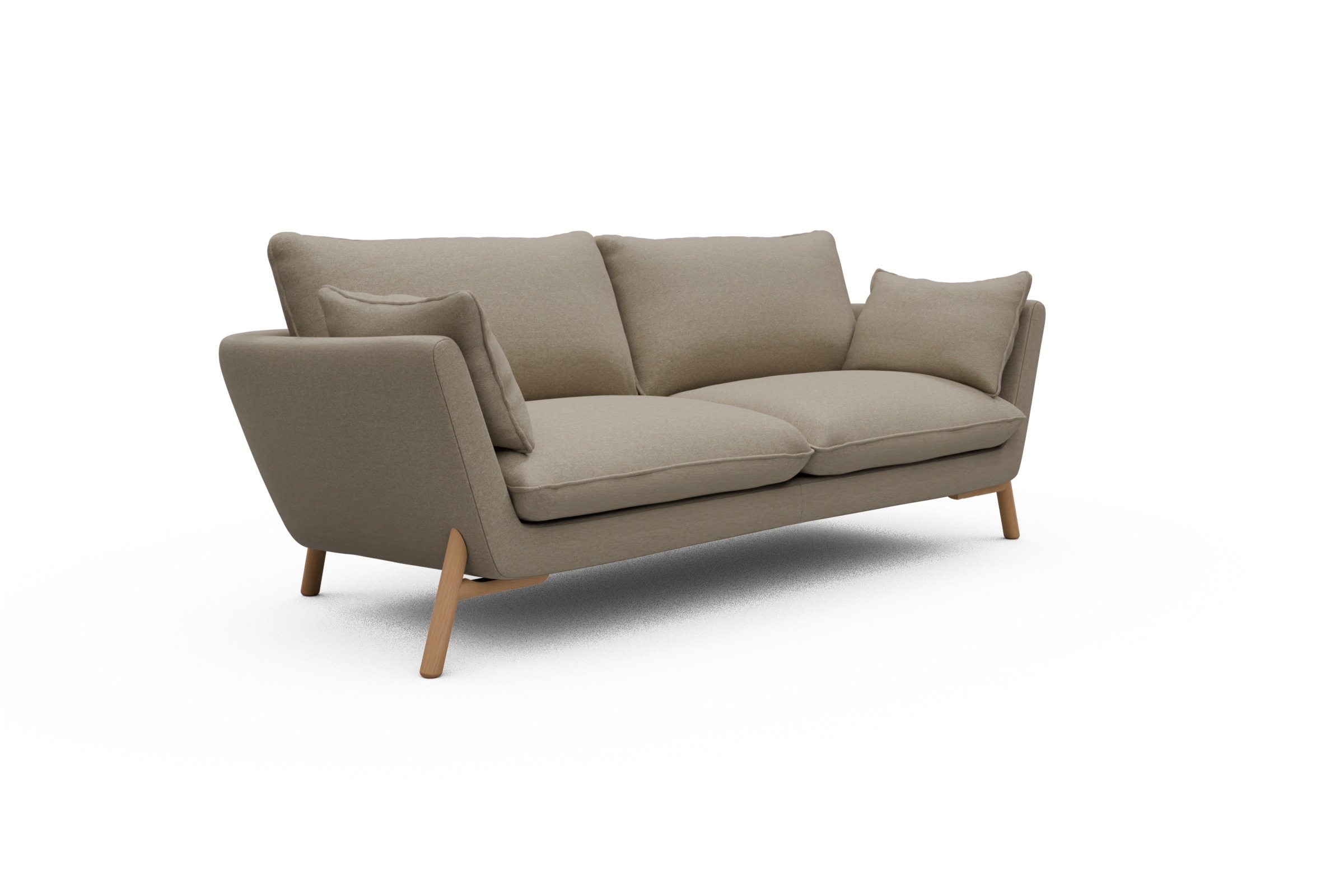 Sofa Emil 3-Sitzer Beinfarbe Eiche Natur Satya-Natural