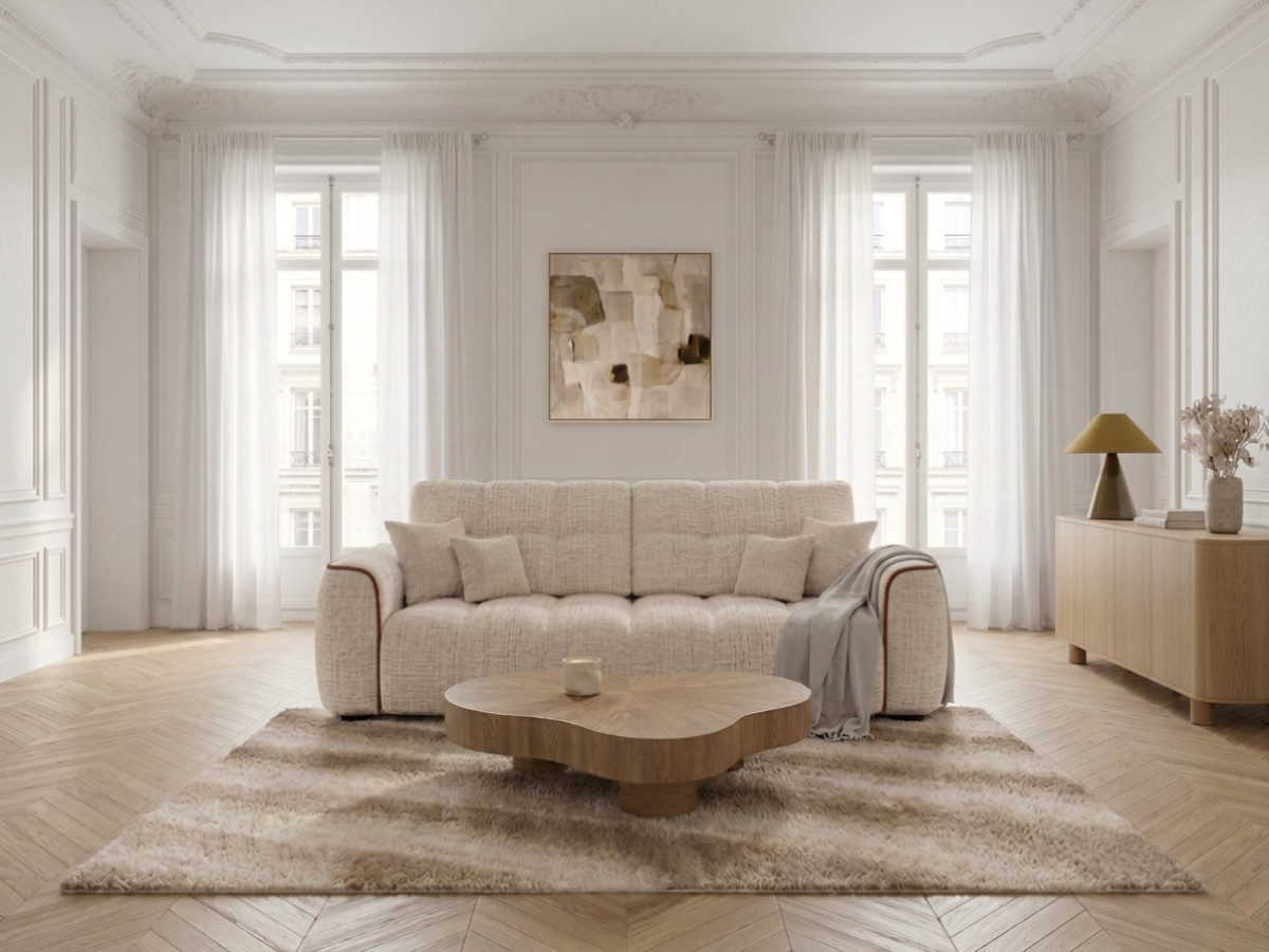 Bobochic Palais royal Sofa 3-Sitzer Chenille Orange