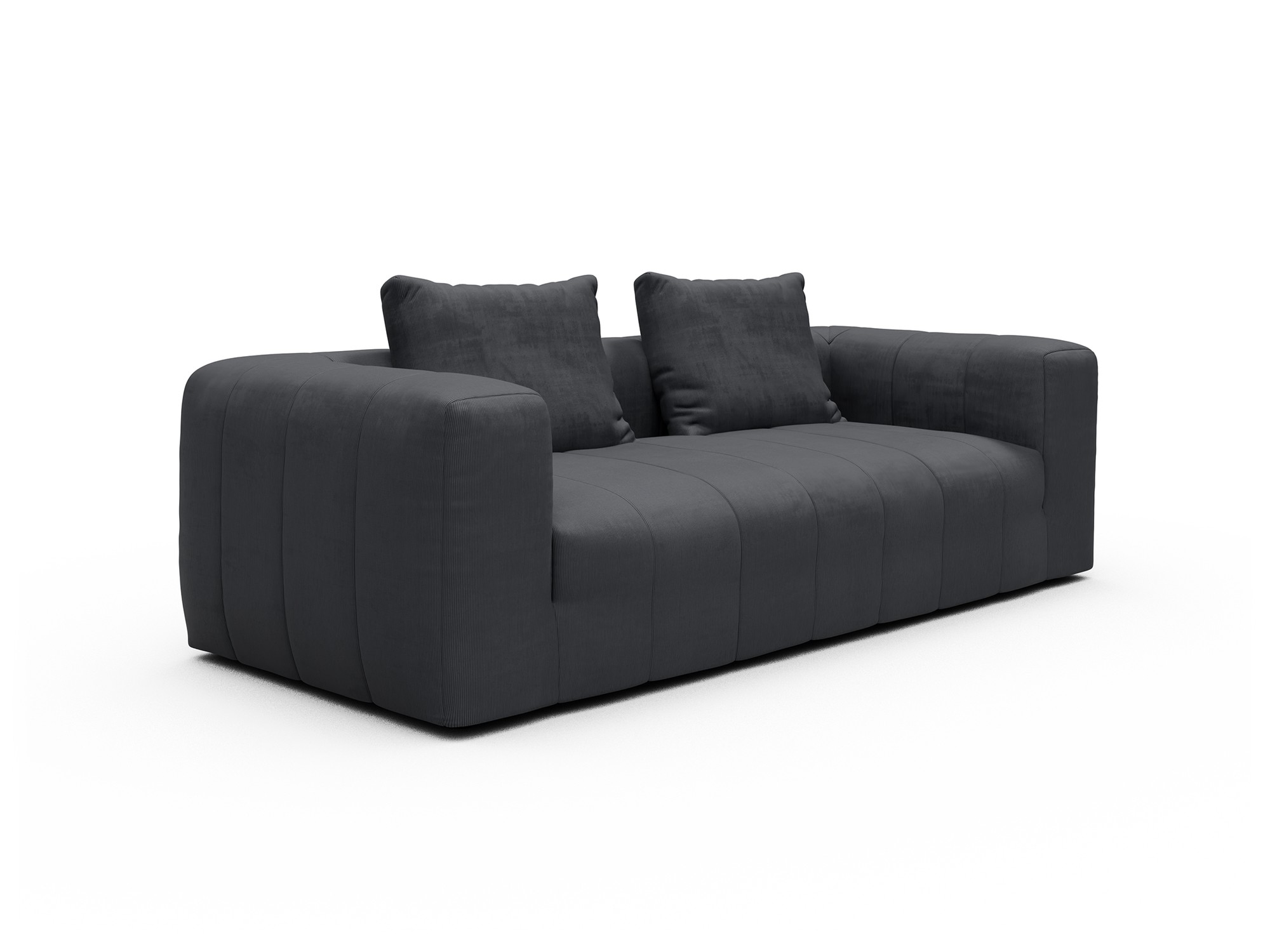 Hugo 3-Sitzer Cordufine-Slate-Grey moebelfaktor