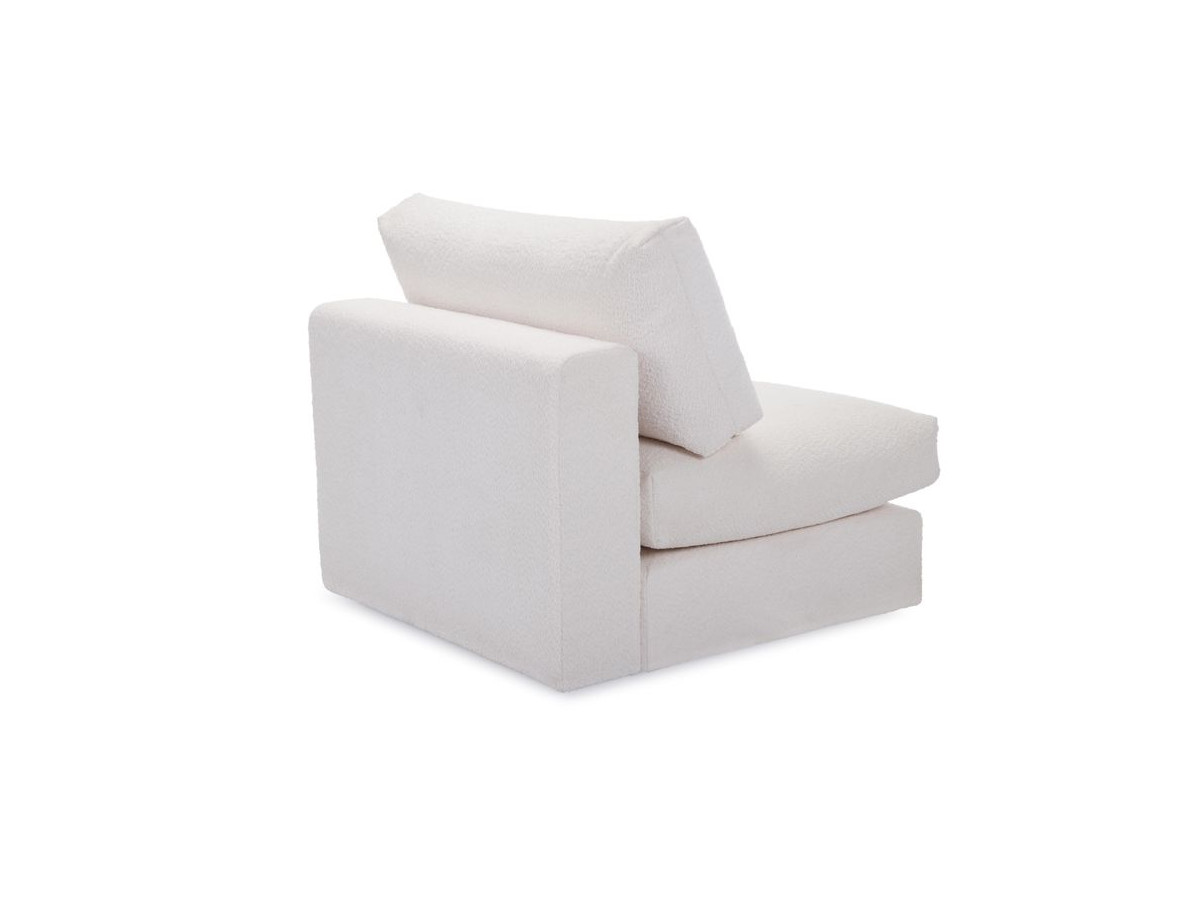 Bobochic Paris Sofamodul 1-Sitzer Bouclé-Stoff Weiß