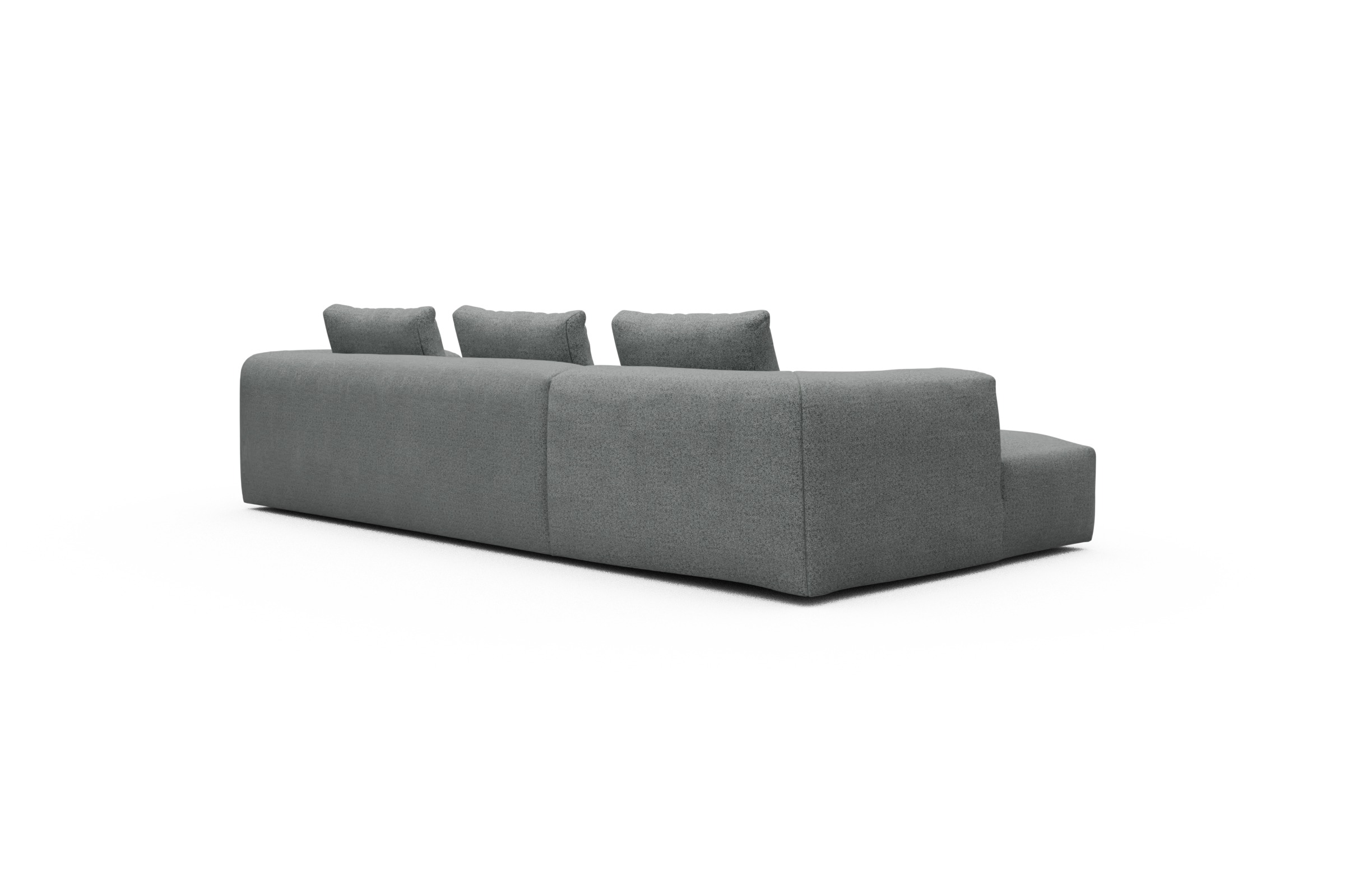 Ecksofa Fred Chaiselongue links mit 2,5-Sitzer Aivi-Gravet-Grey