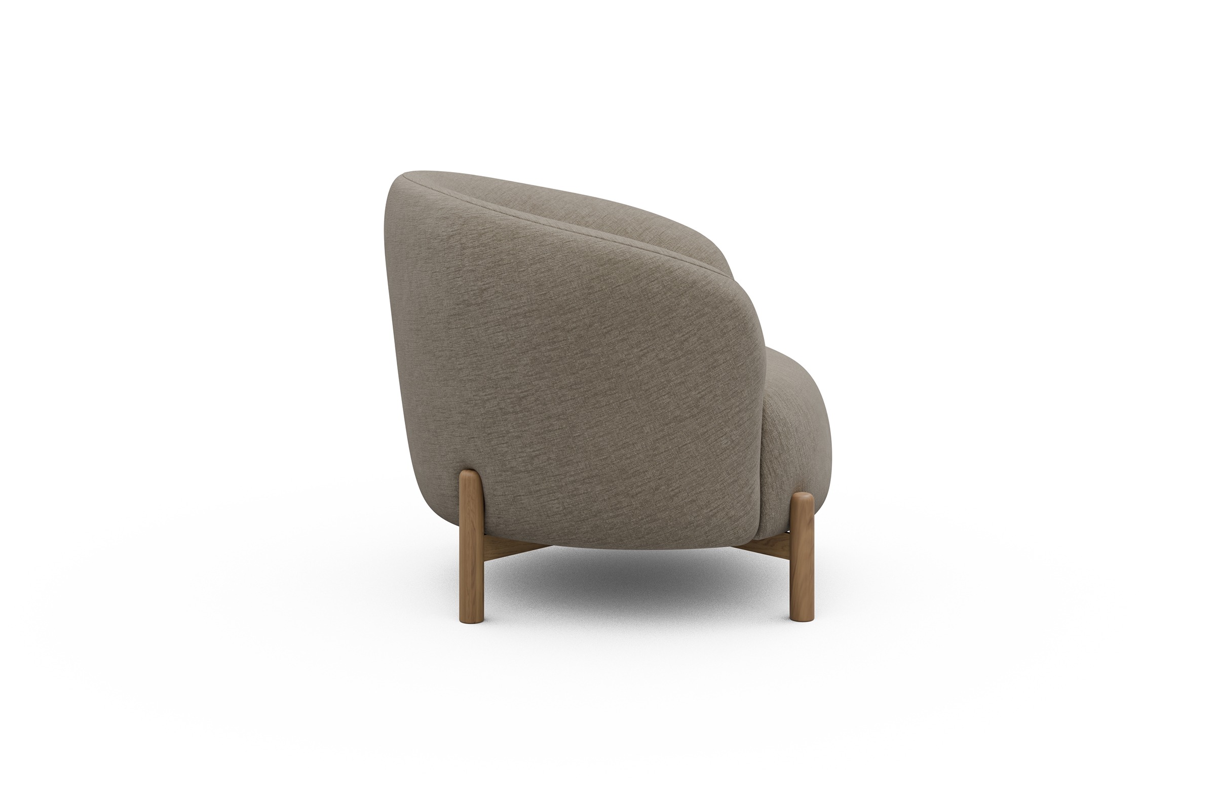 Sessel Ronda Holzbeine Eiche Natur Smooth-Beige