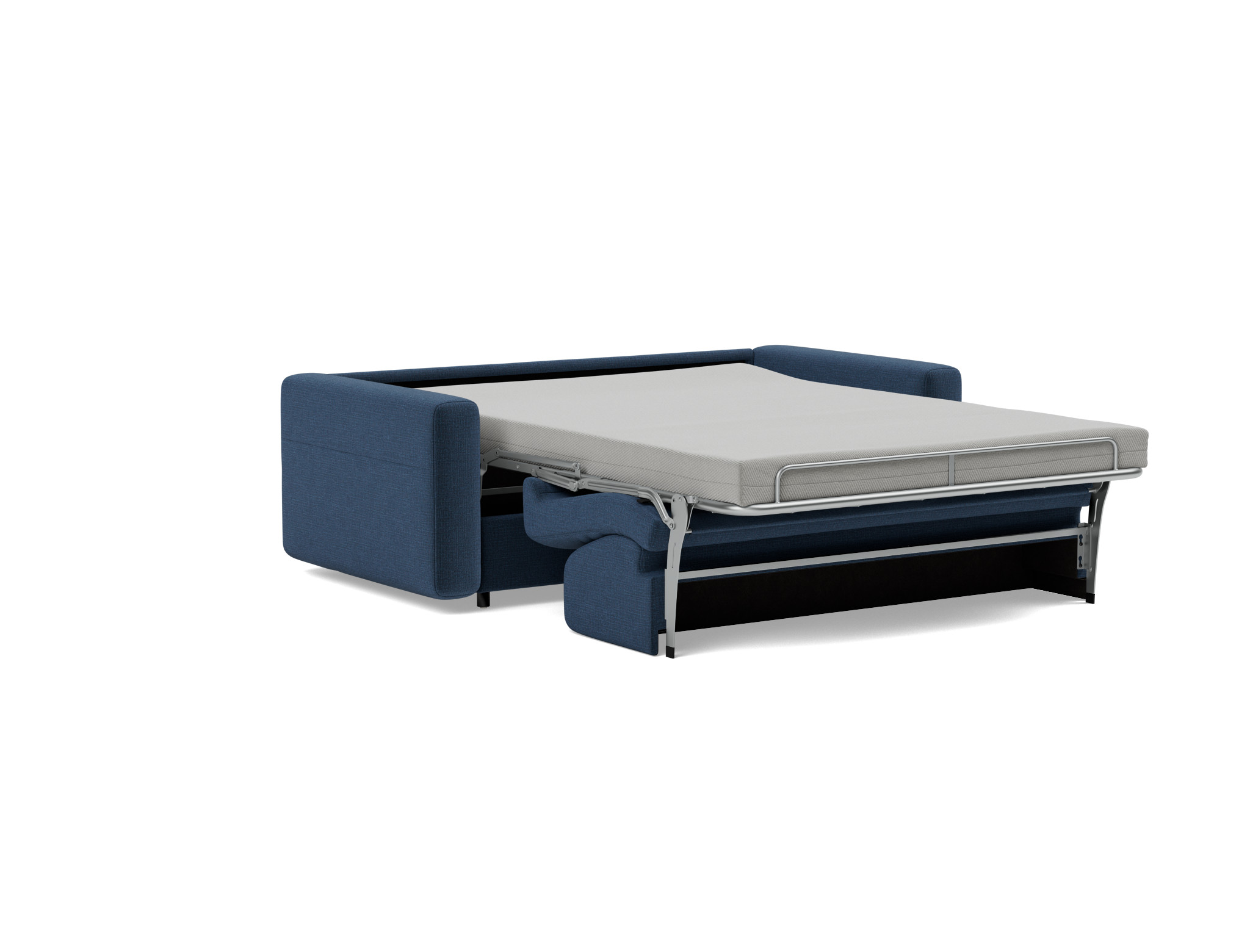 Schlafsofa Killian mit Memory-Matratze 140 Chenille Esina 414-Indigo-Blue