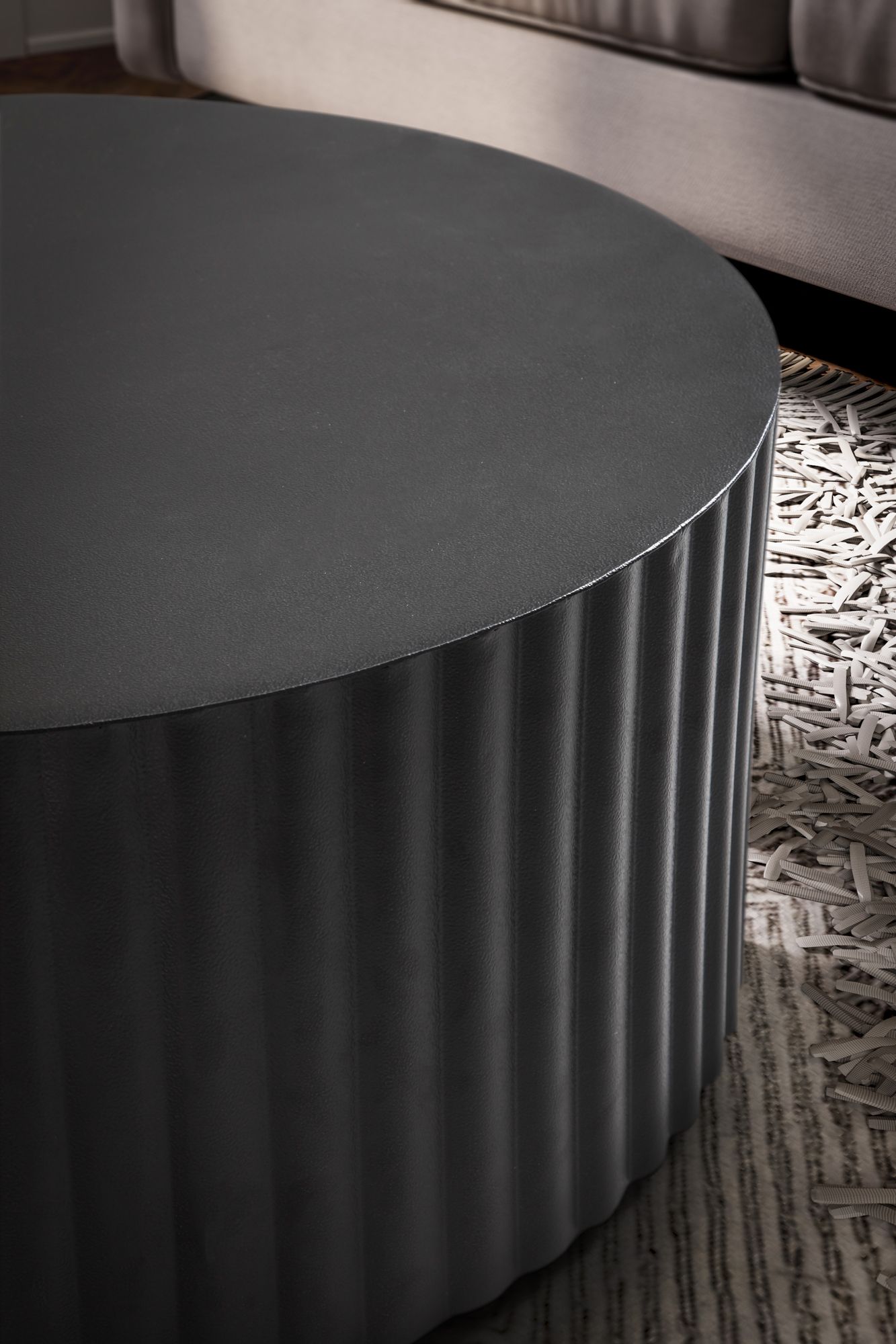 Couchtisch Bjoneroa Metall Schwarz Ø 67 cm