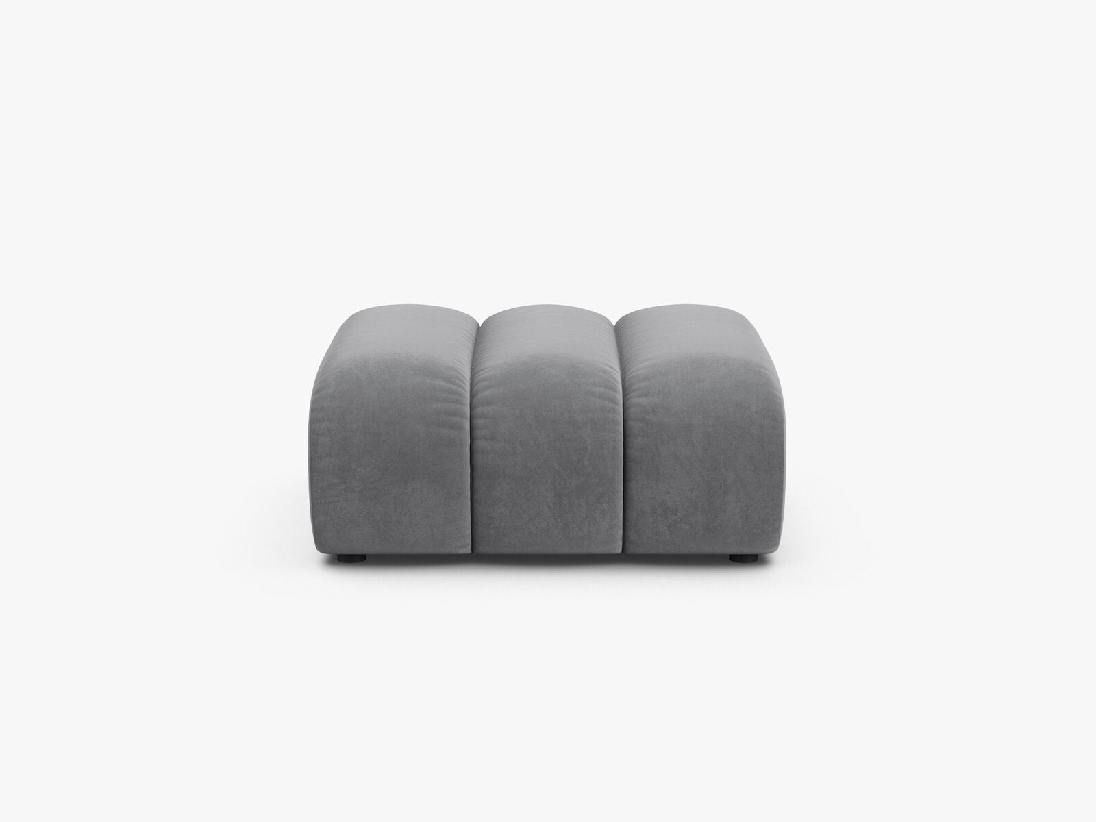 Micadoni Hocker Lupine Samt Salvador Grau