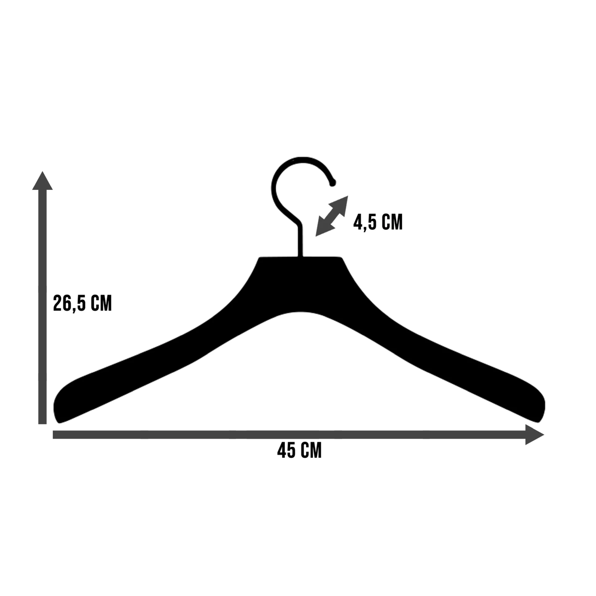 Spinder Design Lotus Kleiderbügel Schwarz