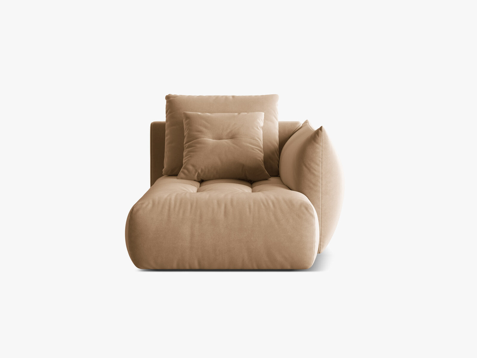 Micadoni Bloom Chaiselongue Rechts Samt Casino Mandelbeige