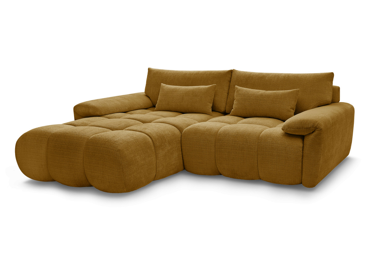 Bobochic Ivane Ecksofa Strukturstoff Gelb Ecke links