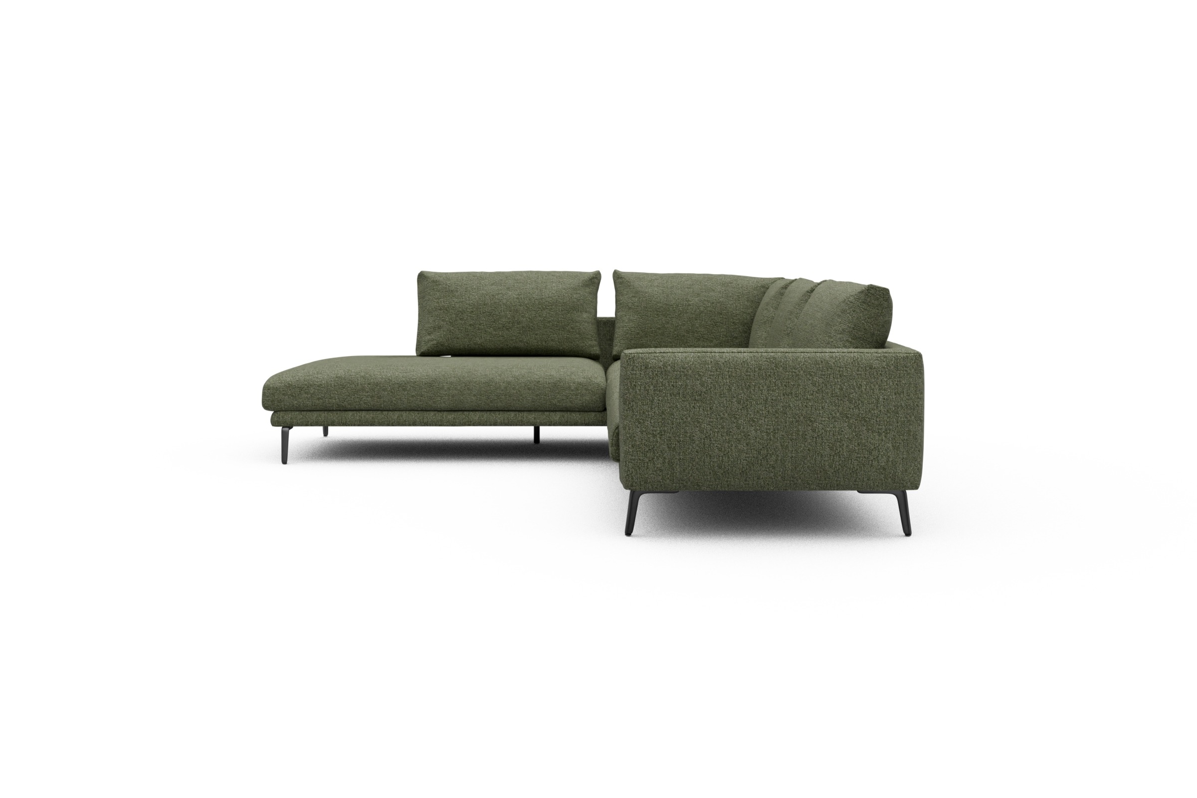 Ecksofa Karl Relax-Ecke links mit 2,5-Sitzer Carreno-Vivid-Green
