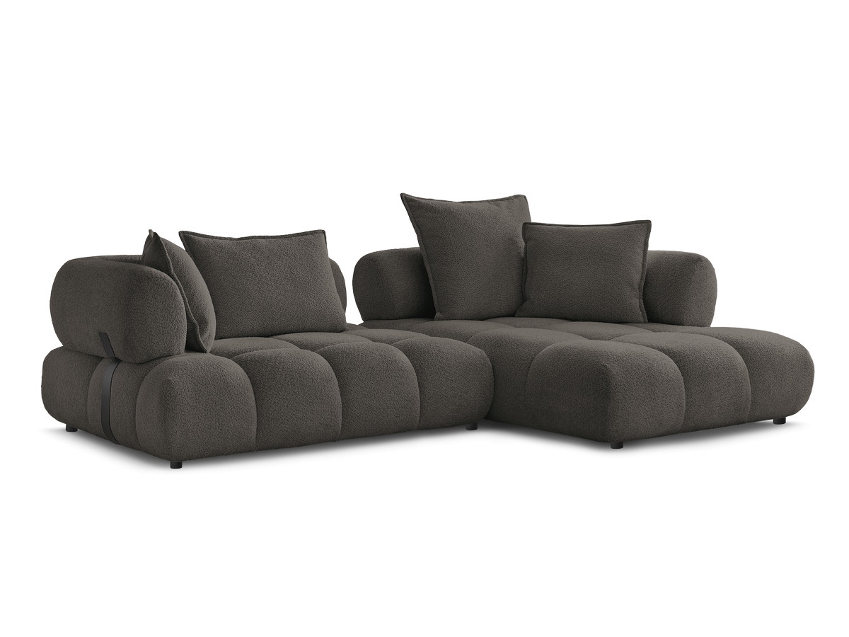 Bobochic Alya Ecksofa Bouclé-Stoff Braun Ecke rechts