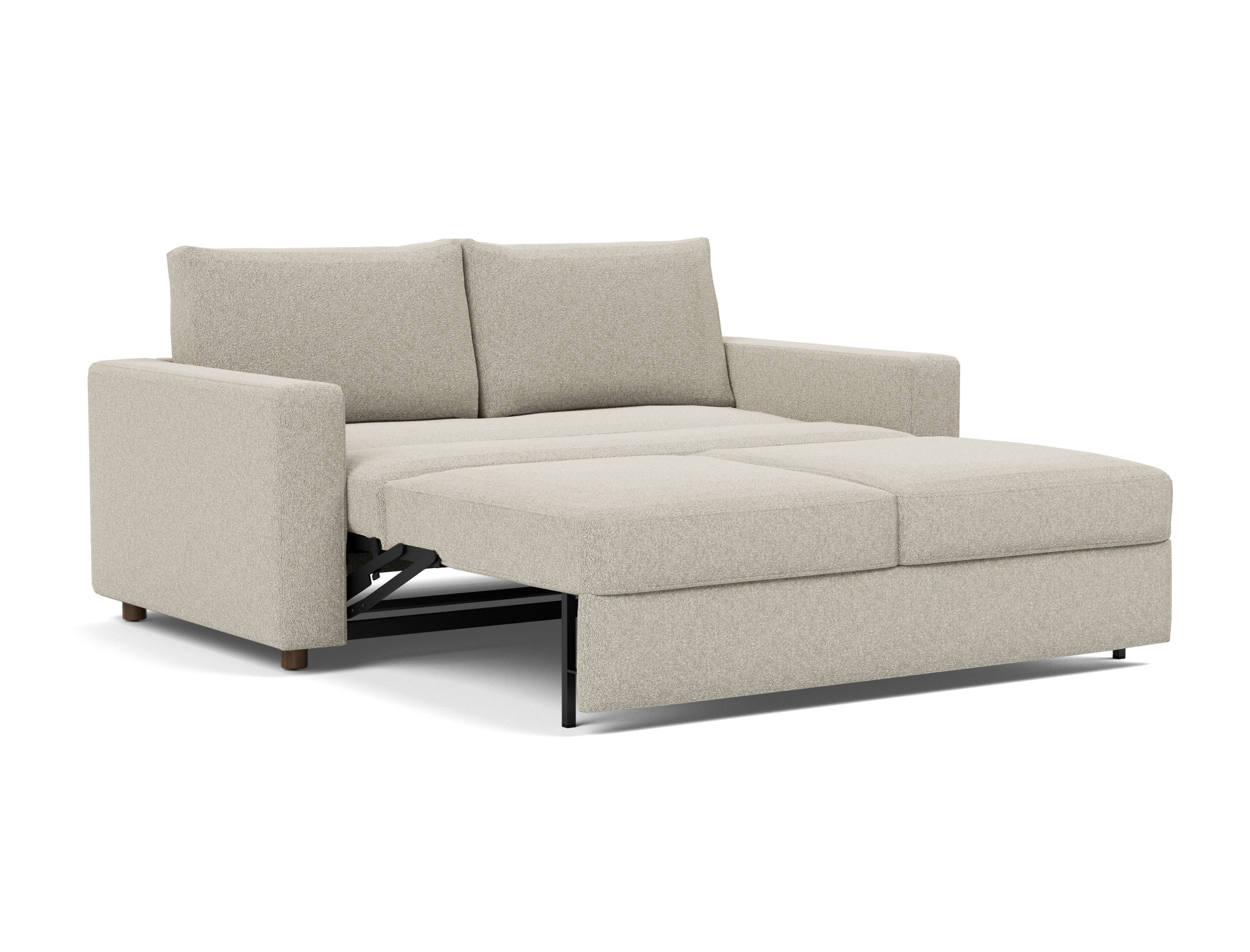 Schlafsofa Neah mit Standard-Armlehnen 160 Boucle Skandi 539-Beige