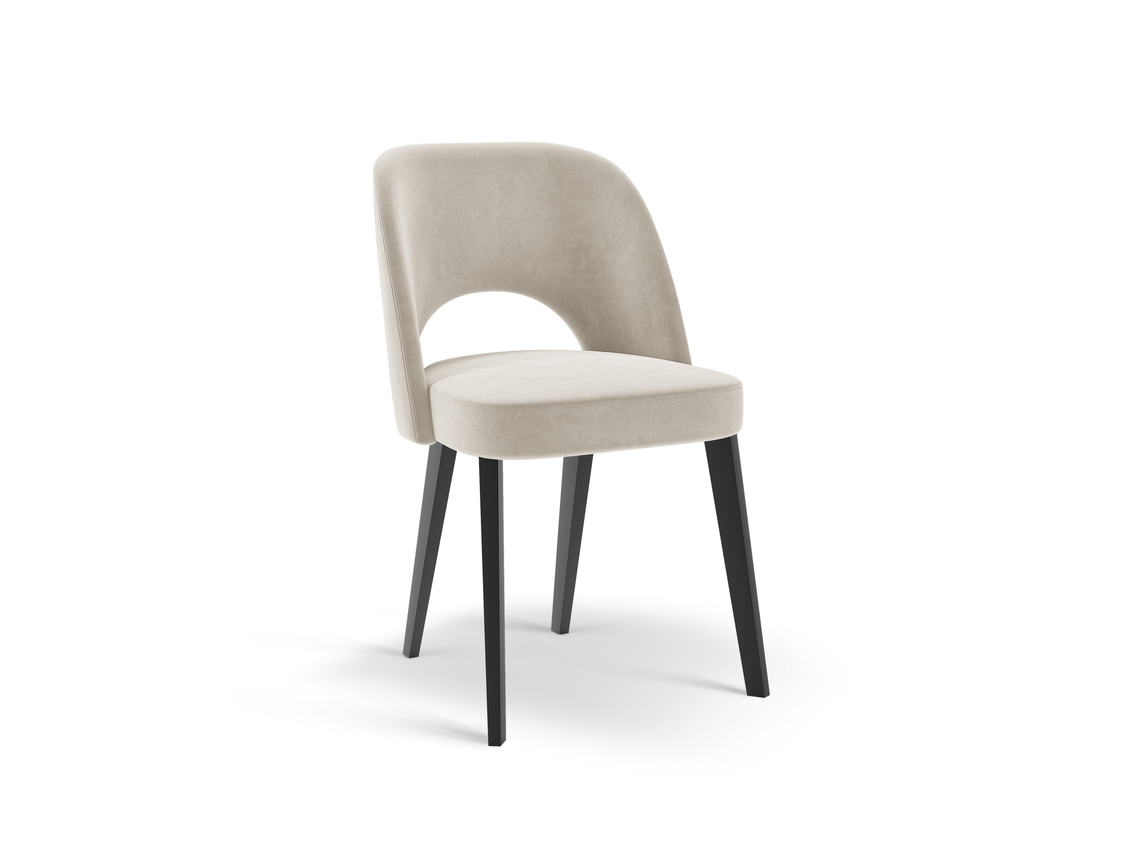 Micadoni Stuhl Bowe Samt Magic Velvet Hellgrau