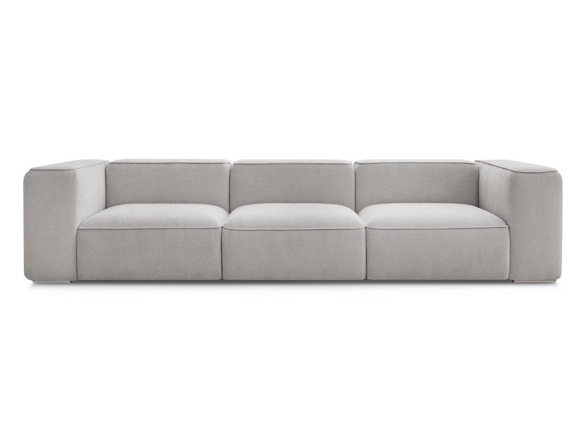 Bobochic Zephyr Sofa 3-Sitzer Strukturstoff Hellgrau