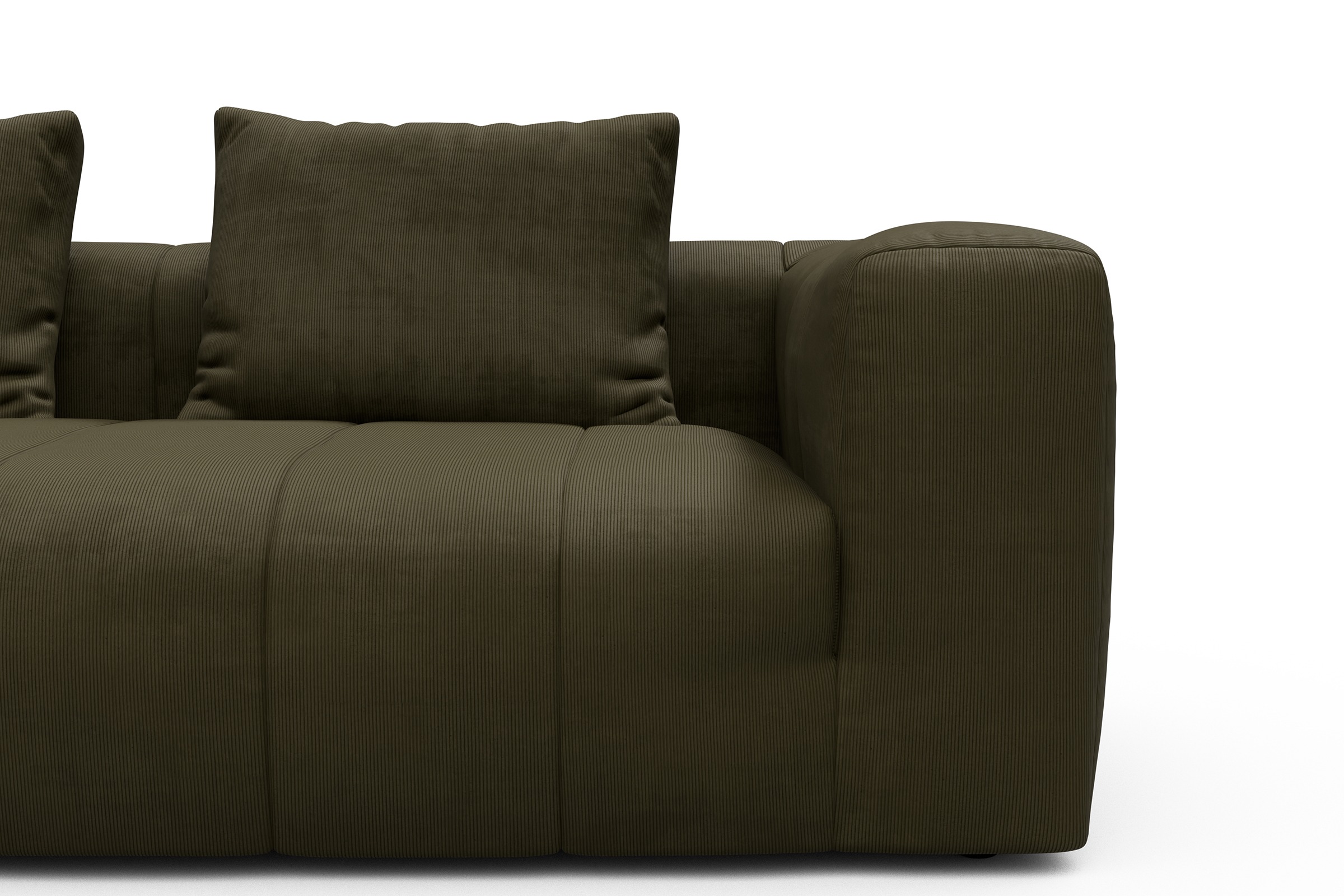 Sofa Hugo 3-Sitzer Cordufine-Pine-Green