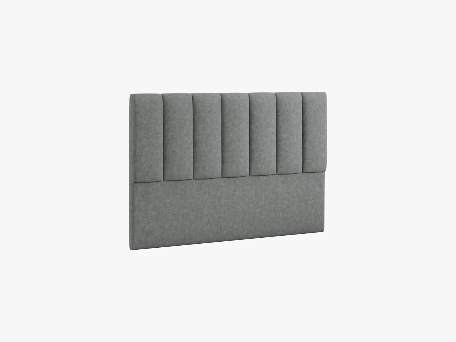 Micadoni Marl Samtiger Kopfteil 140 cm (H 95 cm) Strukturierter Stoff Liberty Grau 140x95