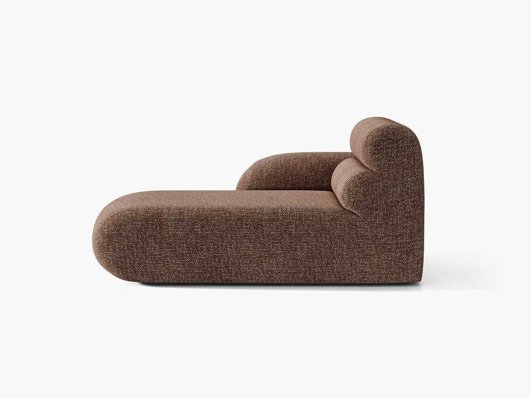 Micadoni Neo Chaiselongue Links Chenille SILENCIO Braun