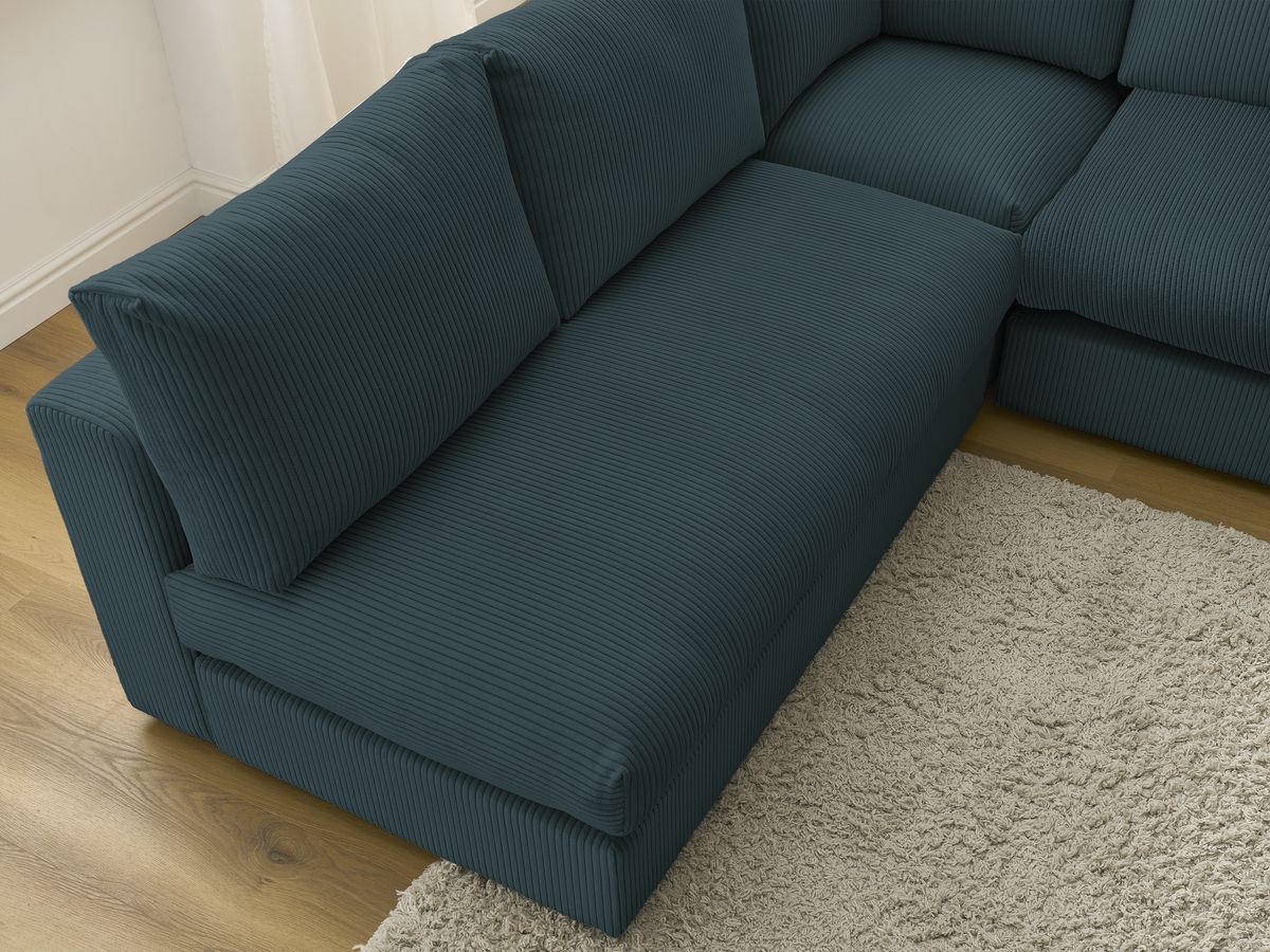 Bobochic Paris Ecksofa Cordsamt Dunkelblau