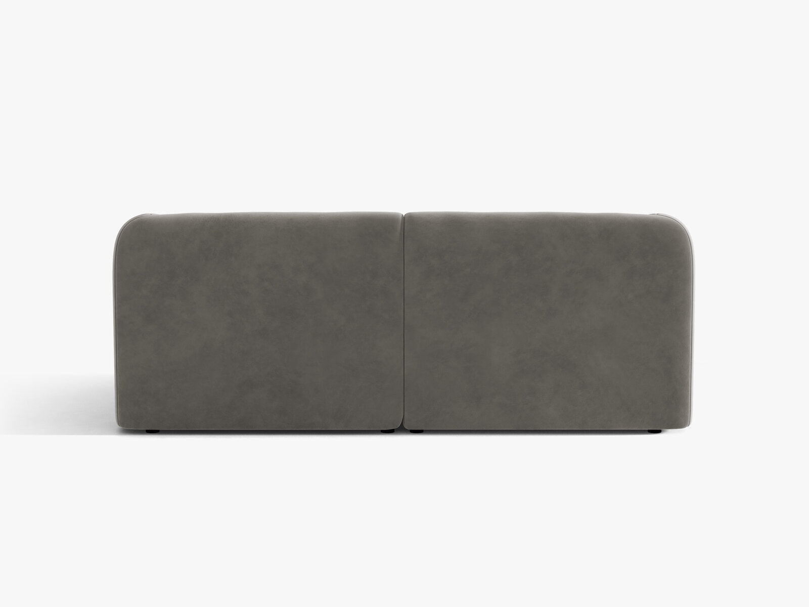 Micadoni Sofa Miley 2-Sitzer Samt Bluvel Hellgrau