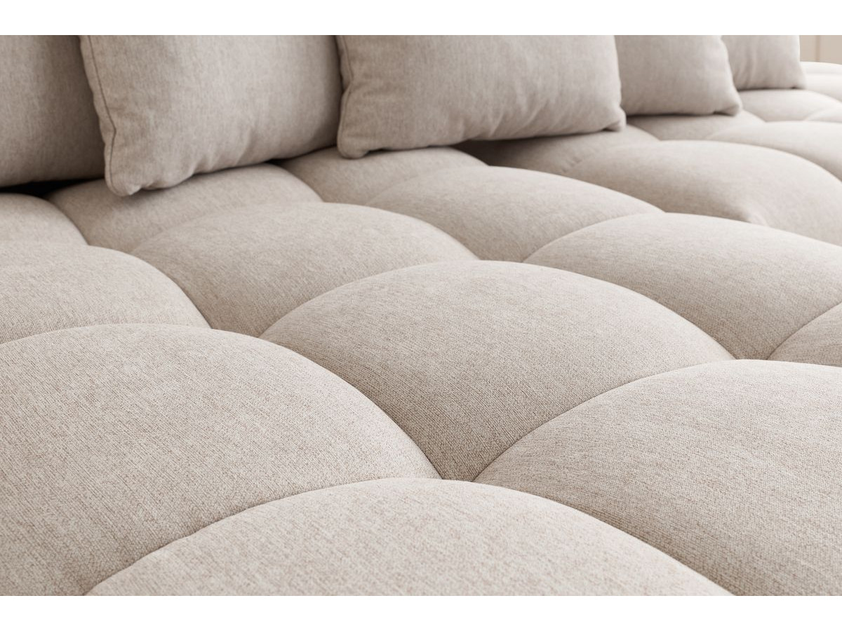 Bobochic Mont-blanc Ecksofa Melange-Stoff Beige Ecke rechts