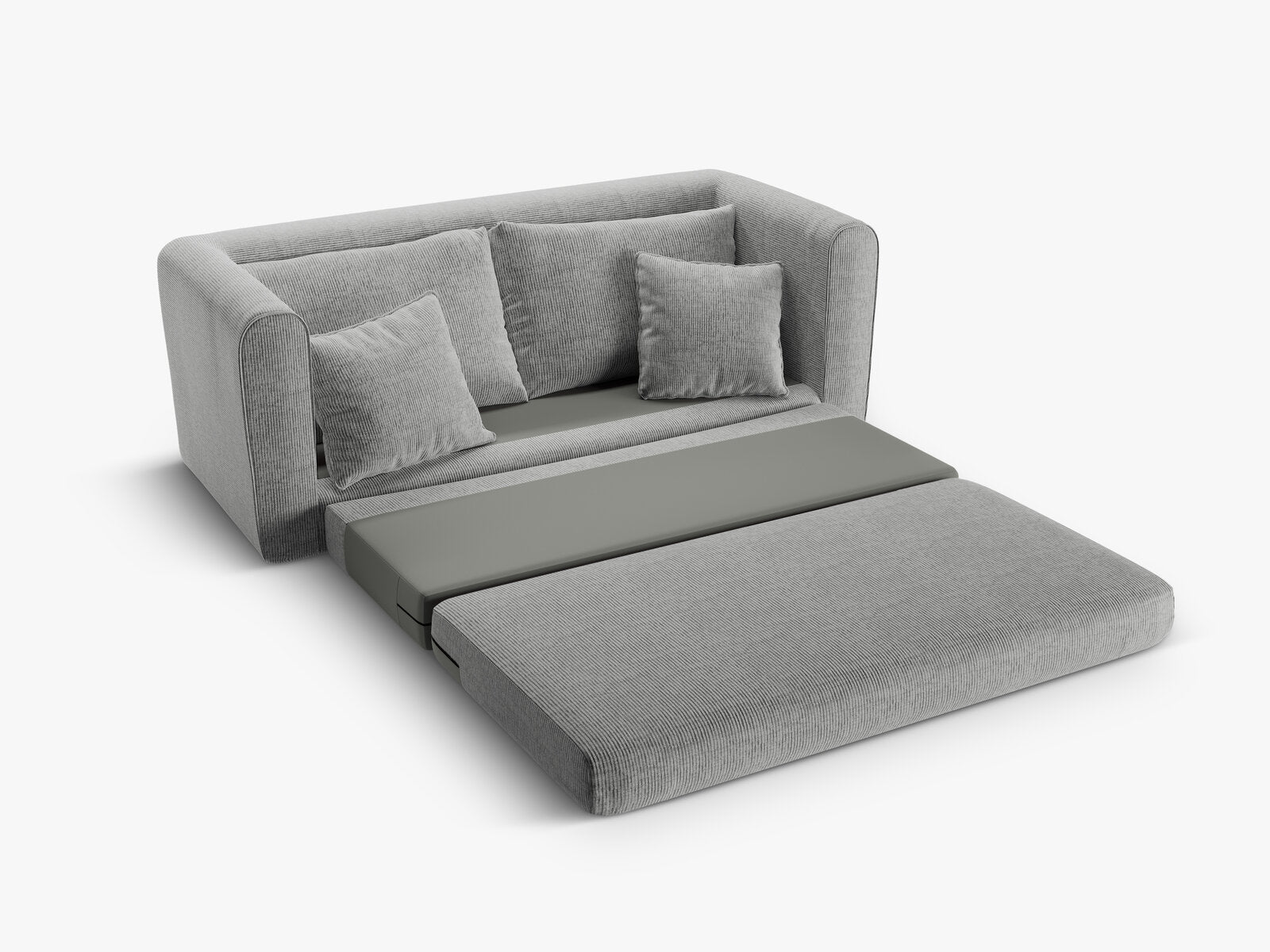 Micadoni Sofa Lido 2-Sitzer Strukturierter Stoff Warmes Grau
