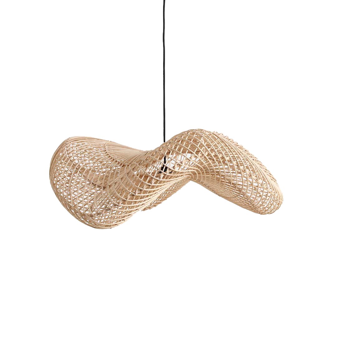 Raw Materials Wave Rattan-Hängeleuchte