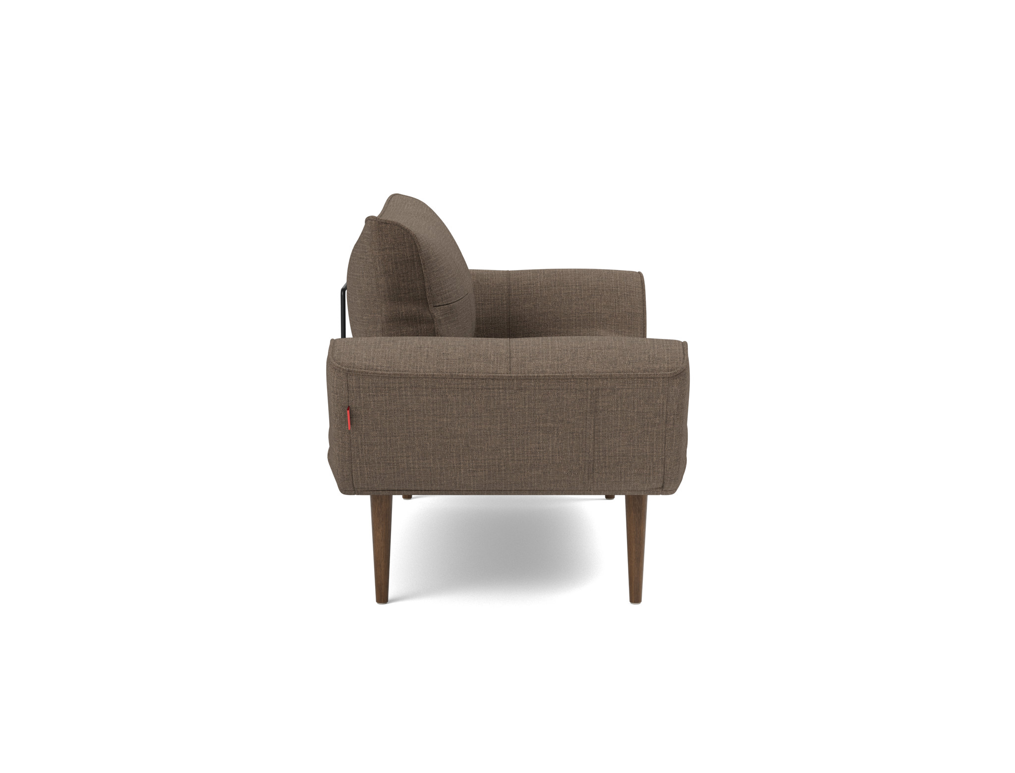 Tagesbett Zeal Chenille Esina 411-Cedar-Brown Beine Styletto Eiche dunkel