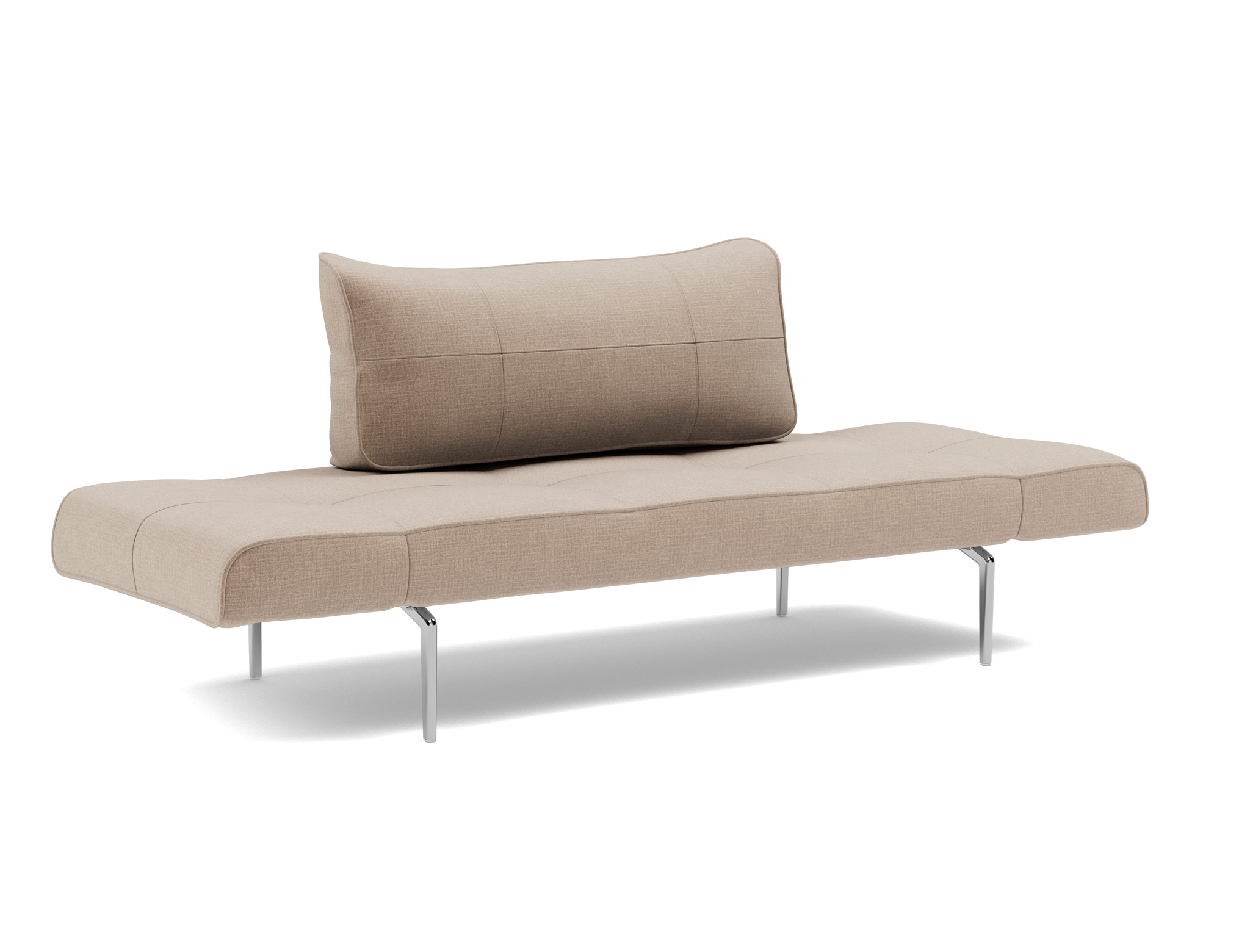 Tagesbett Zeal Chenille Esina 417-Mocha Beine Straw Aluminium