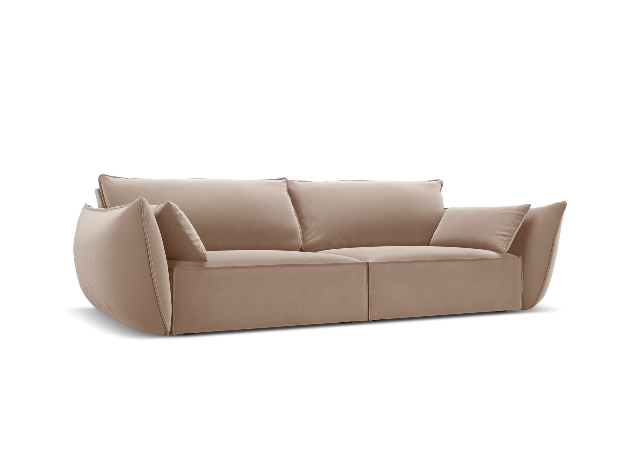 Micadoni Sofa Kaelle 3-Sitzer Samt Beige