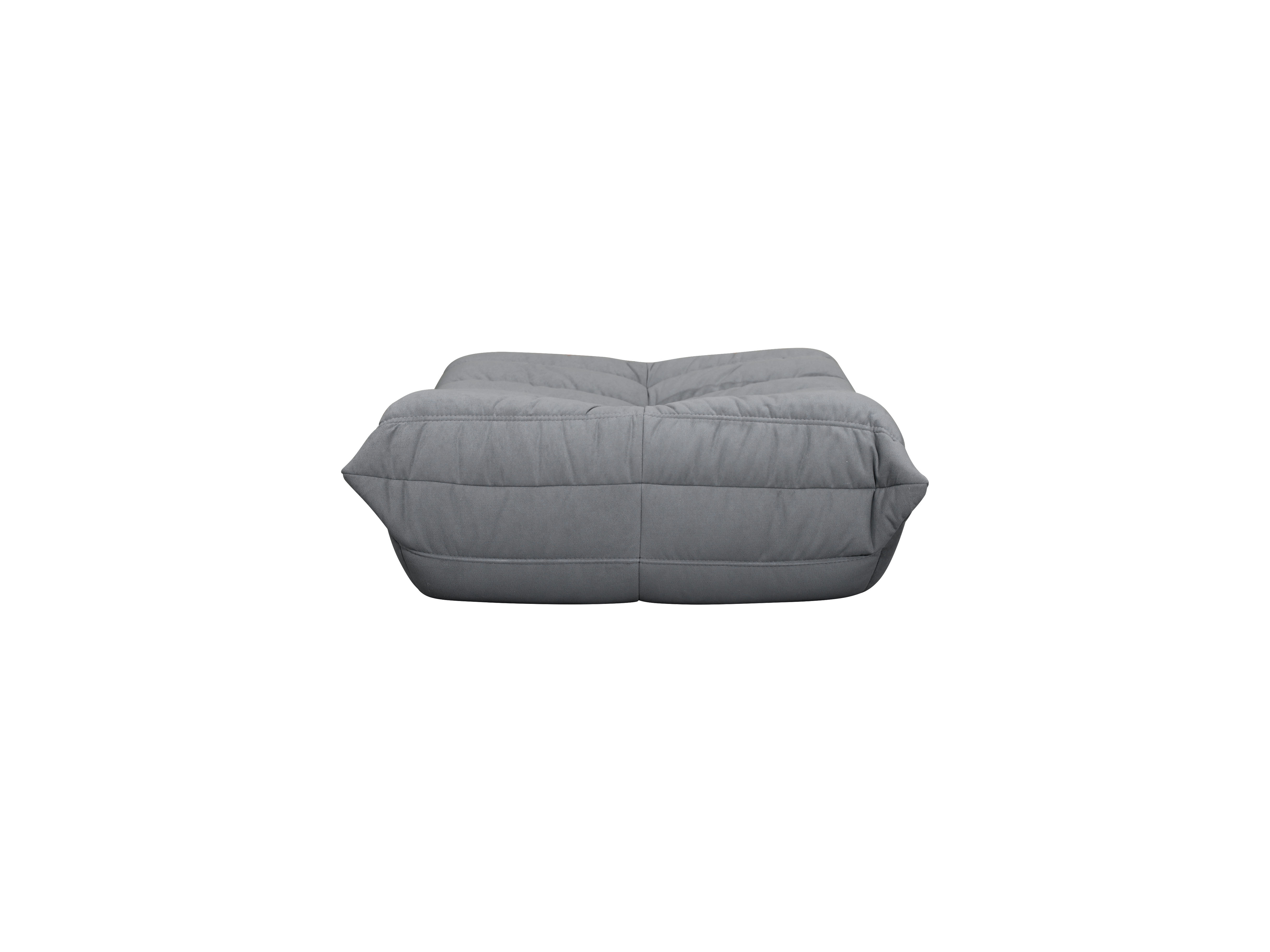 Livin Hill Set Nua: Sessel 87 cm + Fußhocker Stahlgrau
