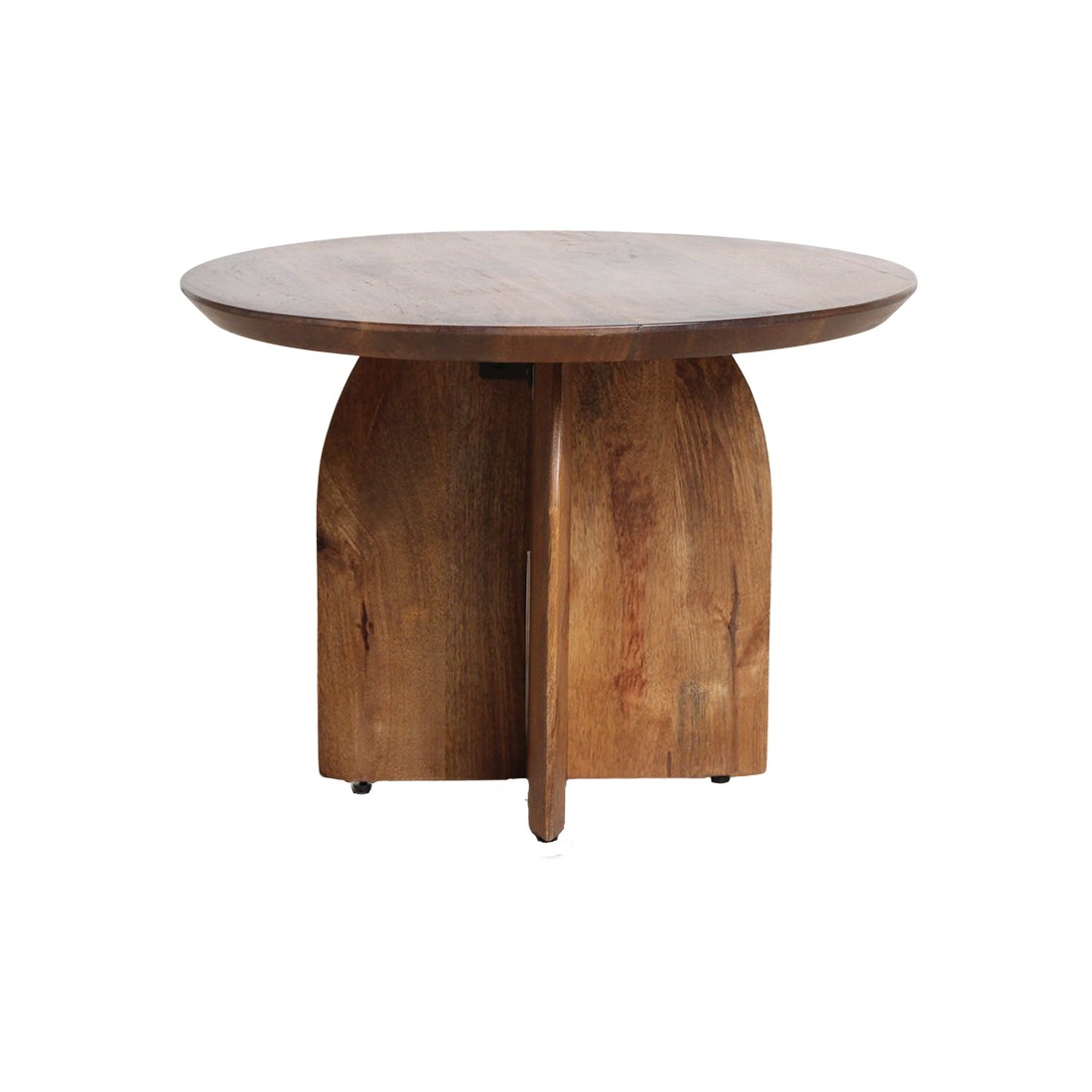 Raw Materials Bullnose Beistelltisch aus Mangoholz Cross Ø 55cm